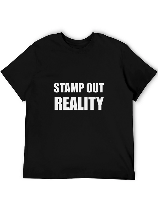 Stamp Out Reality Graphic T-Shirt -  Black