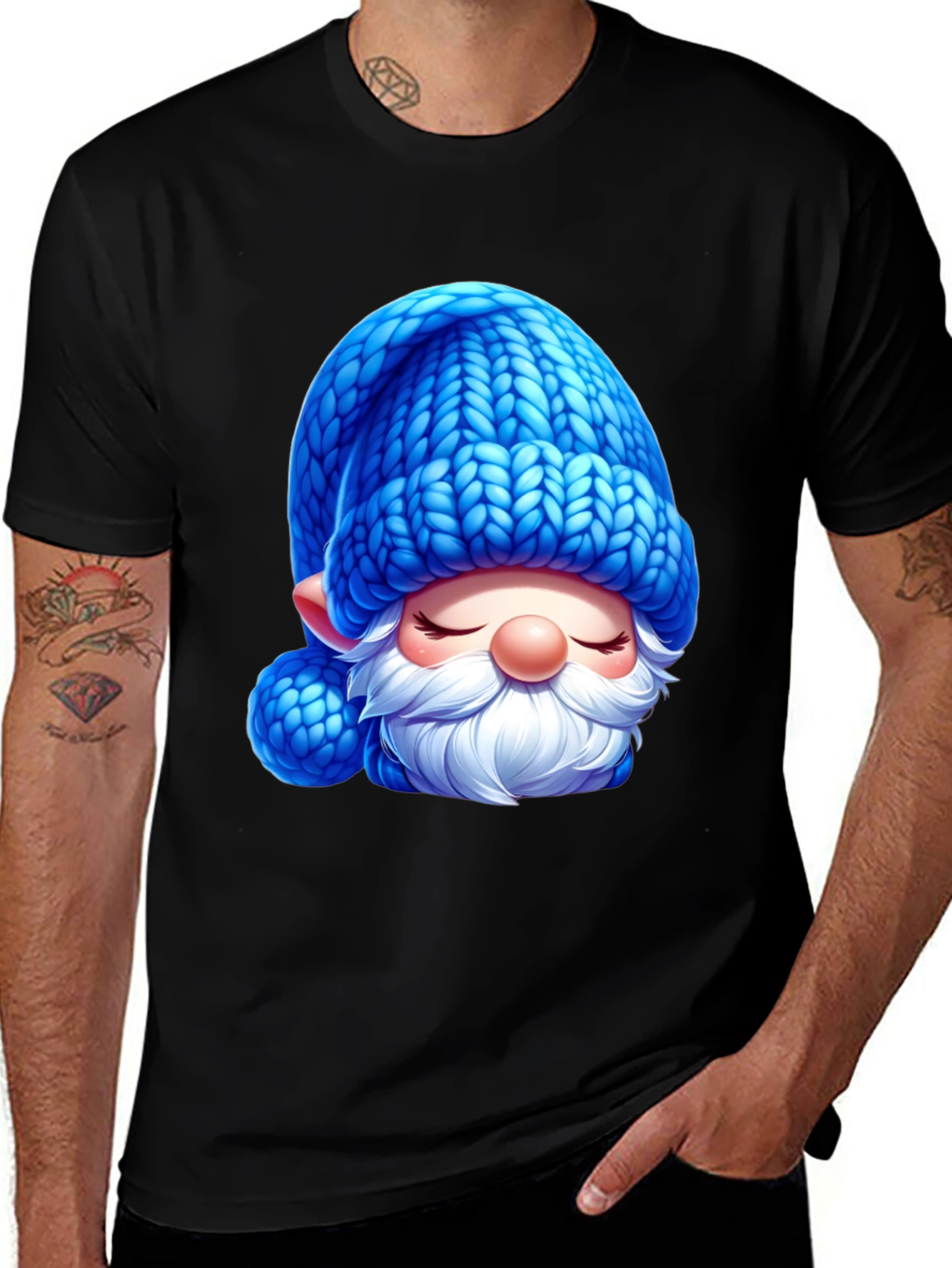 Blue Hat Gnome Graphic Tee
