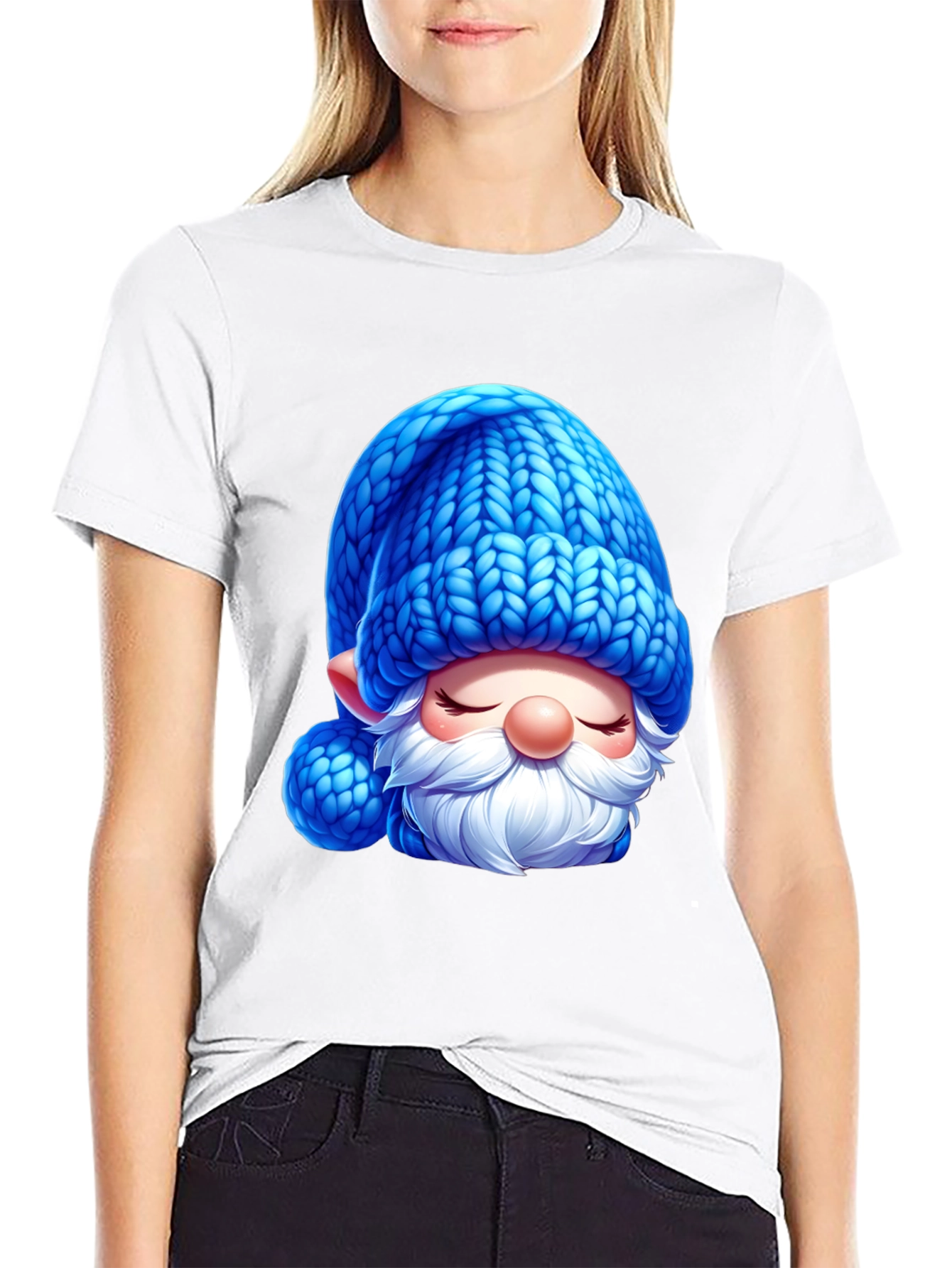 Blue Hat Gnome Graphic Tee