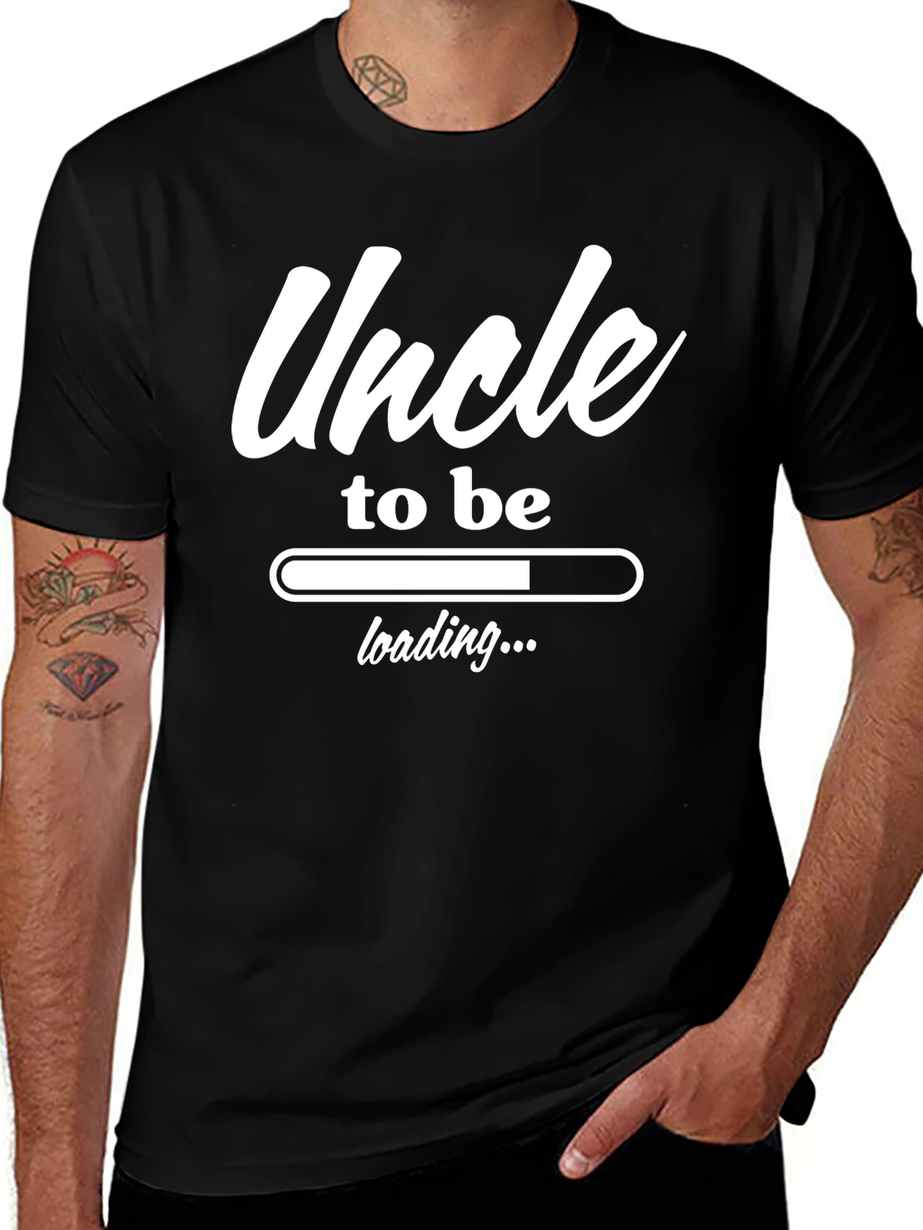 Uncle to Be Loading Funny Graphic T-Shirt