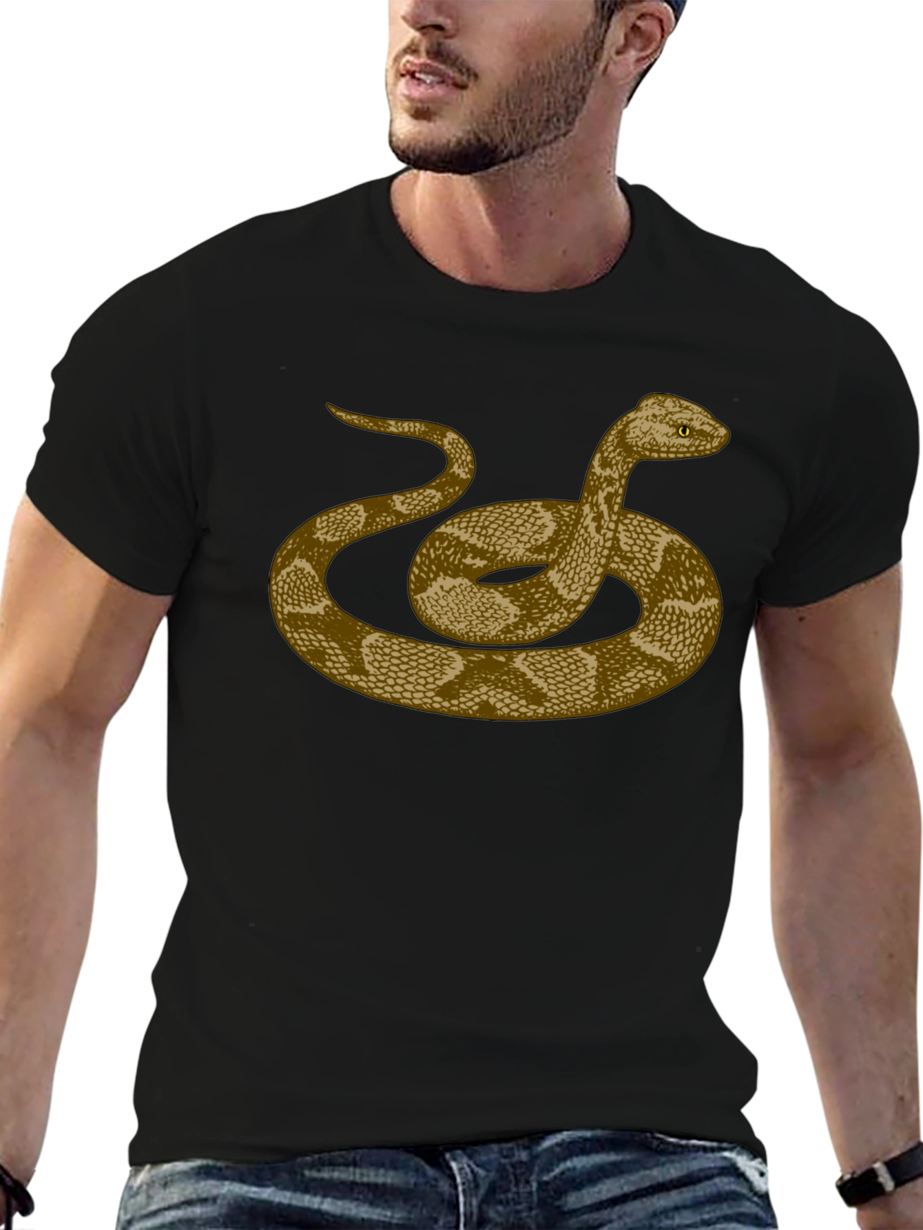 Snake Graphic Tee - Mens Black T-Shirt