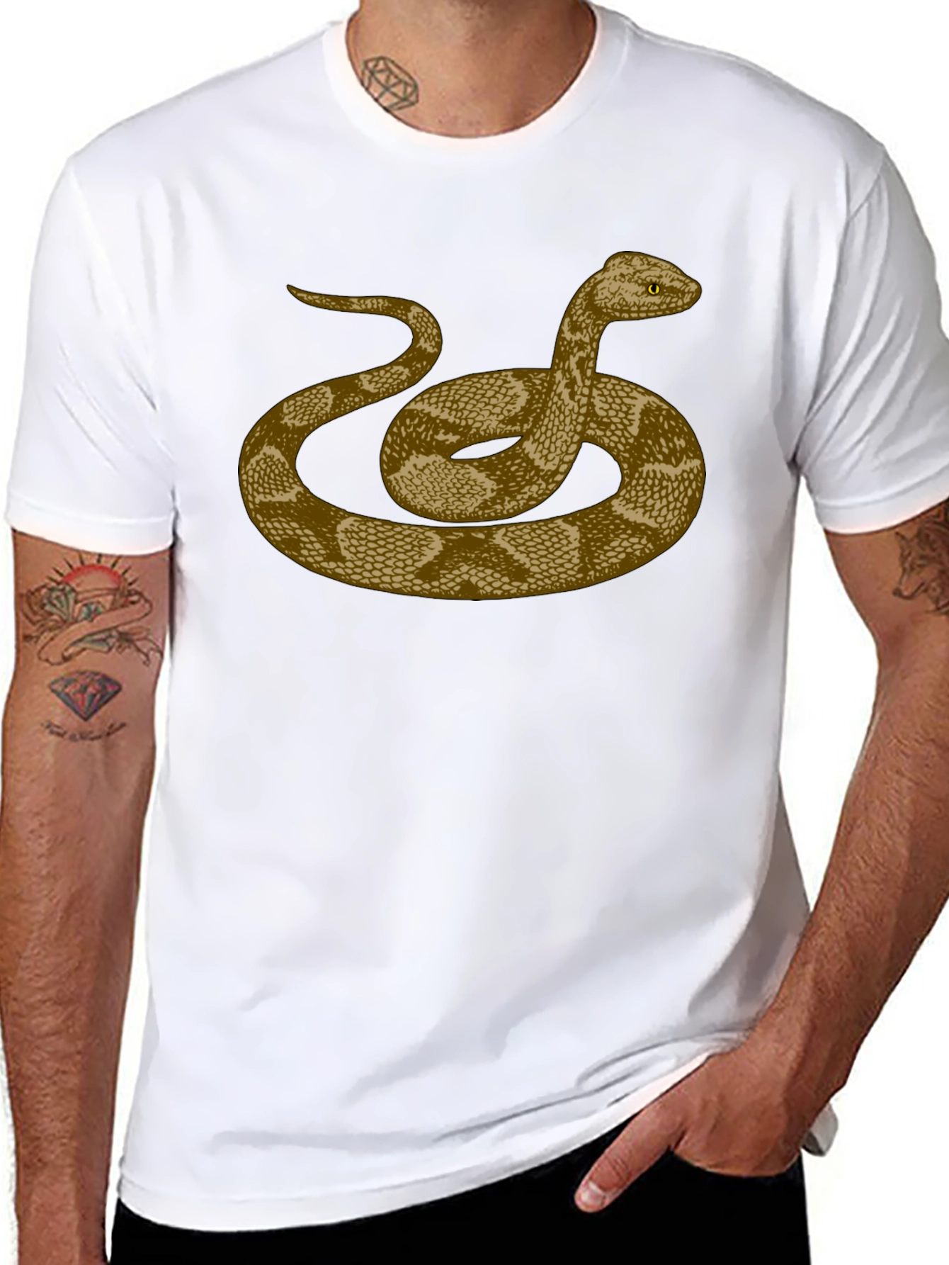 Snake Graphic Tee - Mens Black T-Shirt