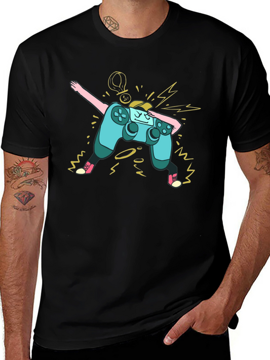 Dabbing Gamer Controller Graphic T-Shirt