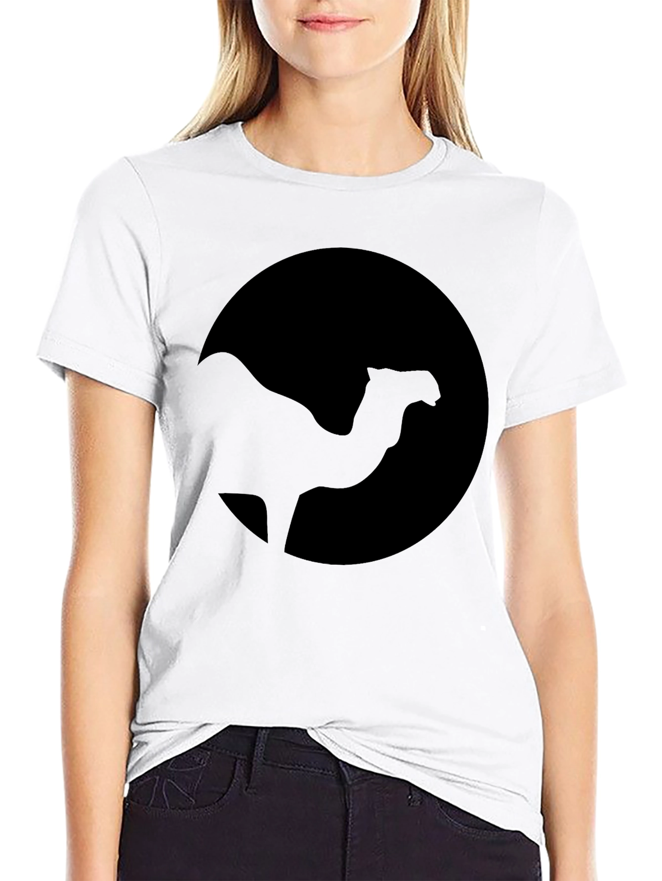 Camel Silhouette Black T-Shirt - Desert Vibes