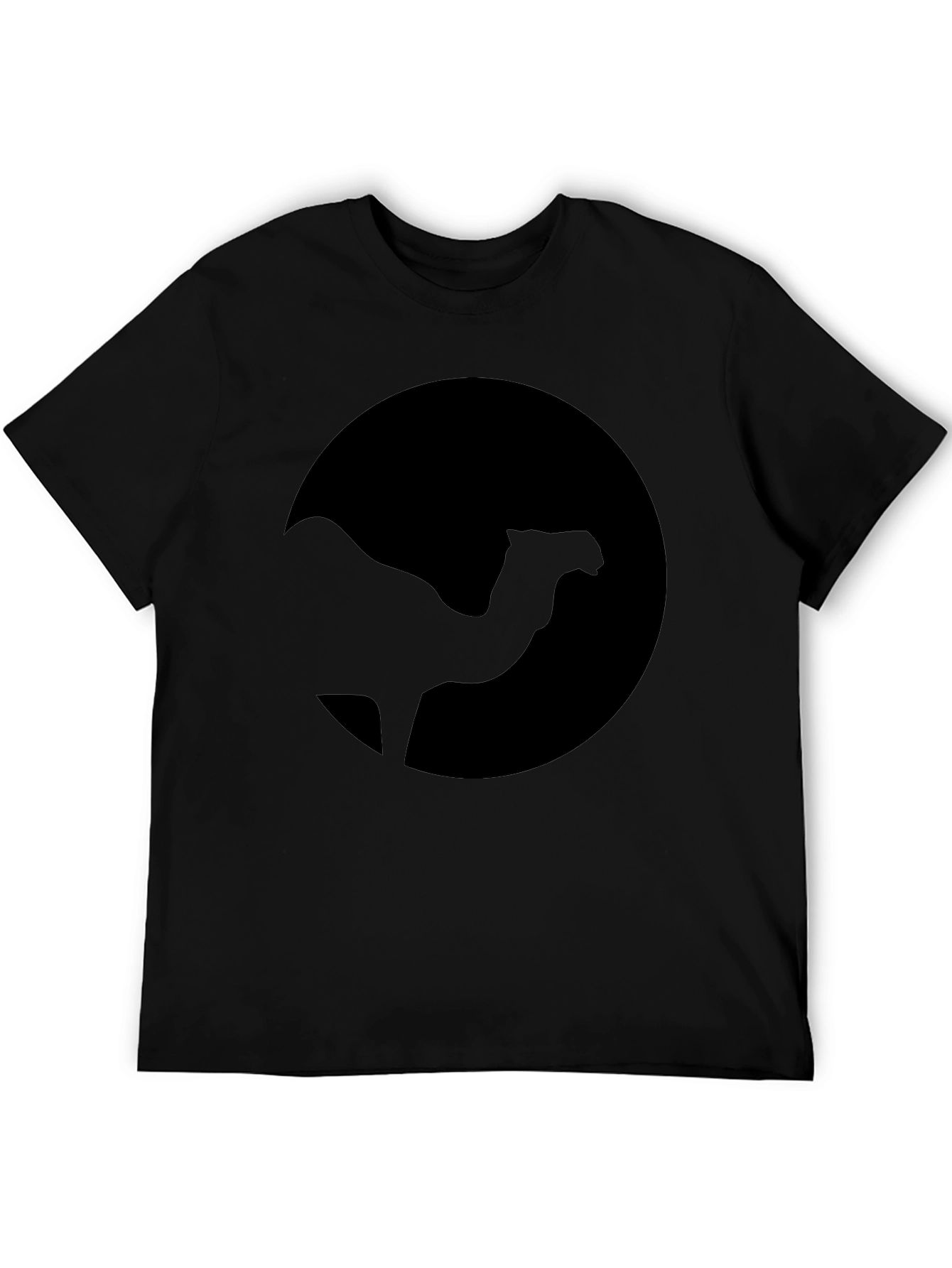 Camel Silhouette Black T-Shirt - Desert Vibes