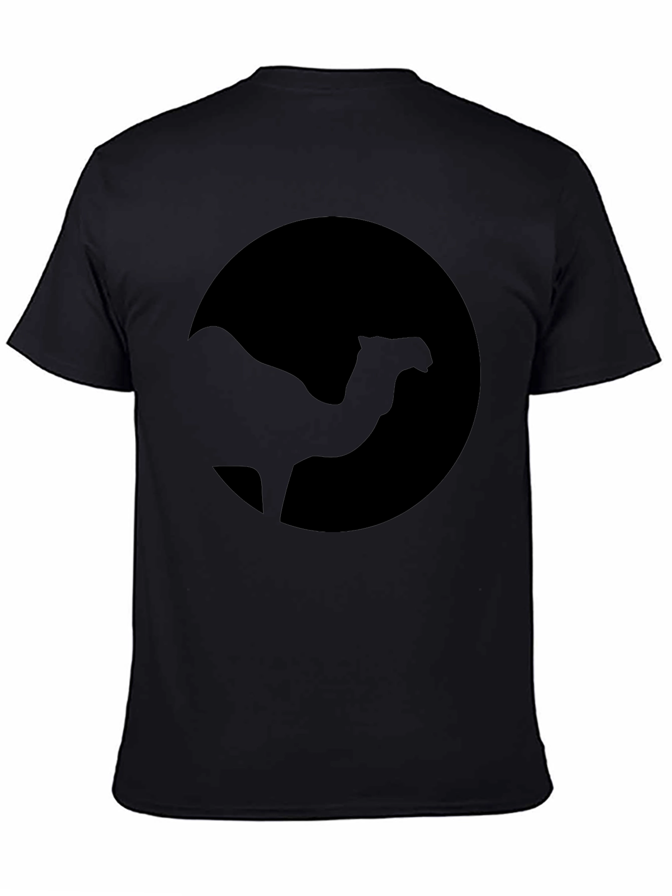 Camel Silhouette Black T-Shirt - Desert Vibes