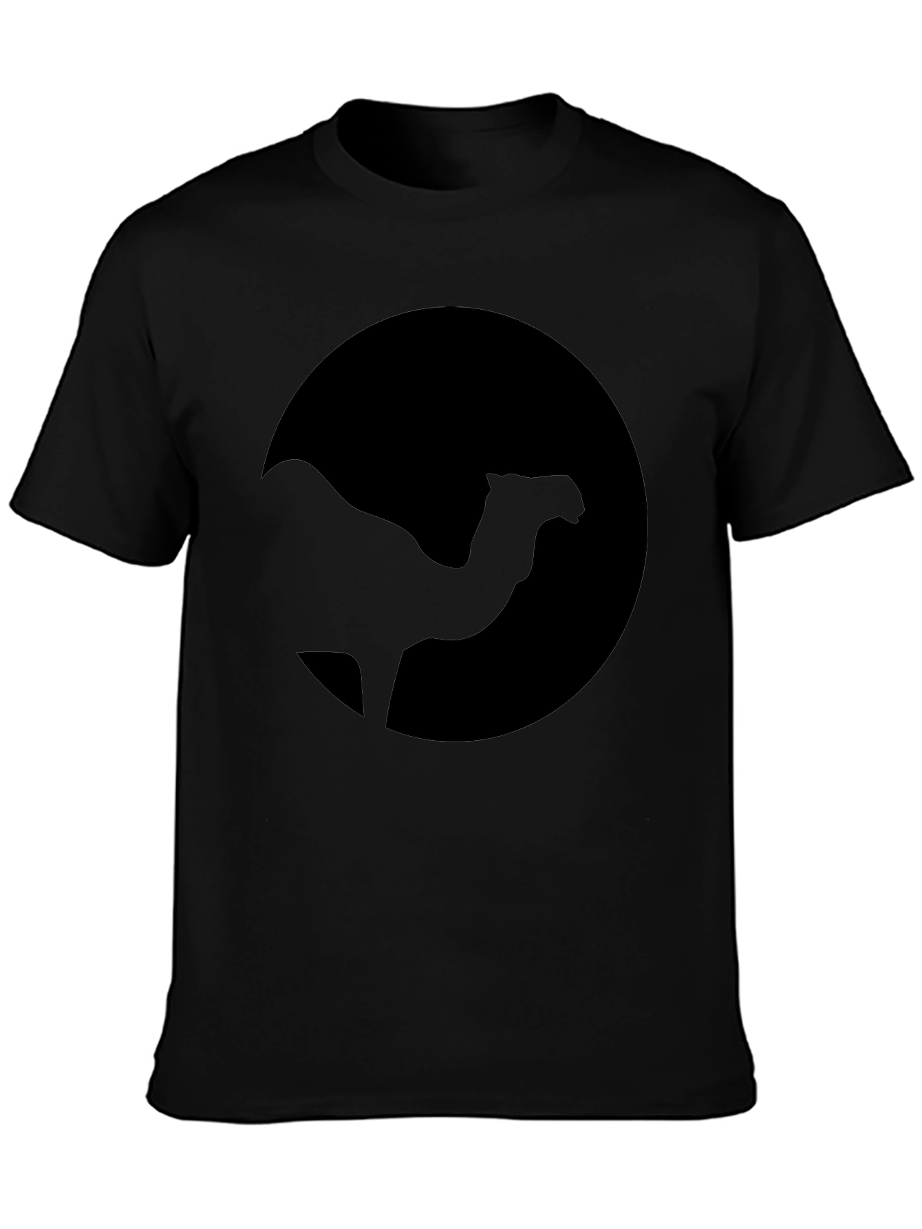 Camel Silhouette Black T-Shirt - Desert Vibes