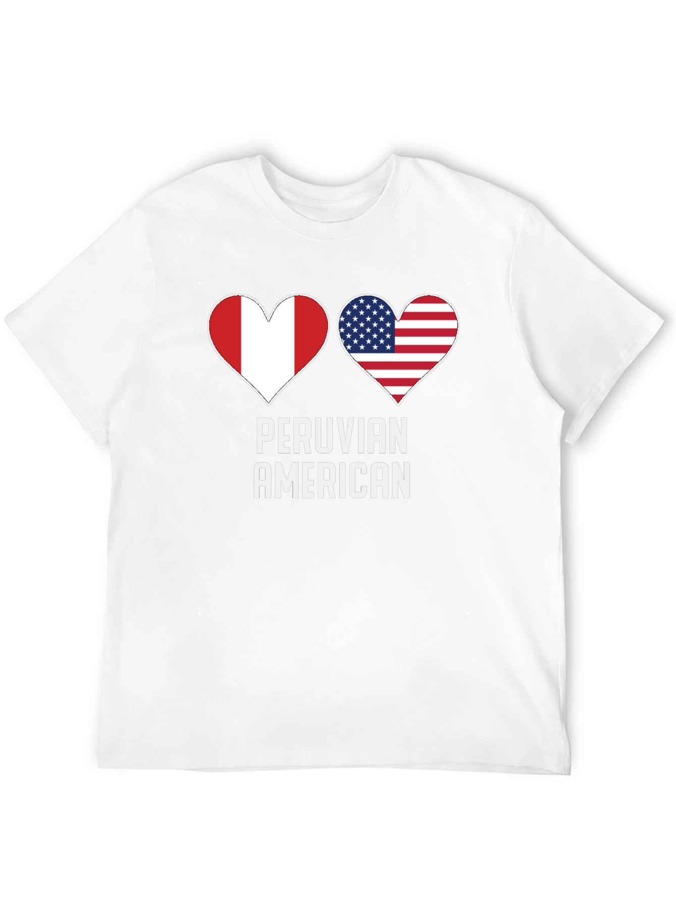Peruvian American Heart Flag T-Shirt