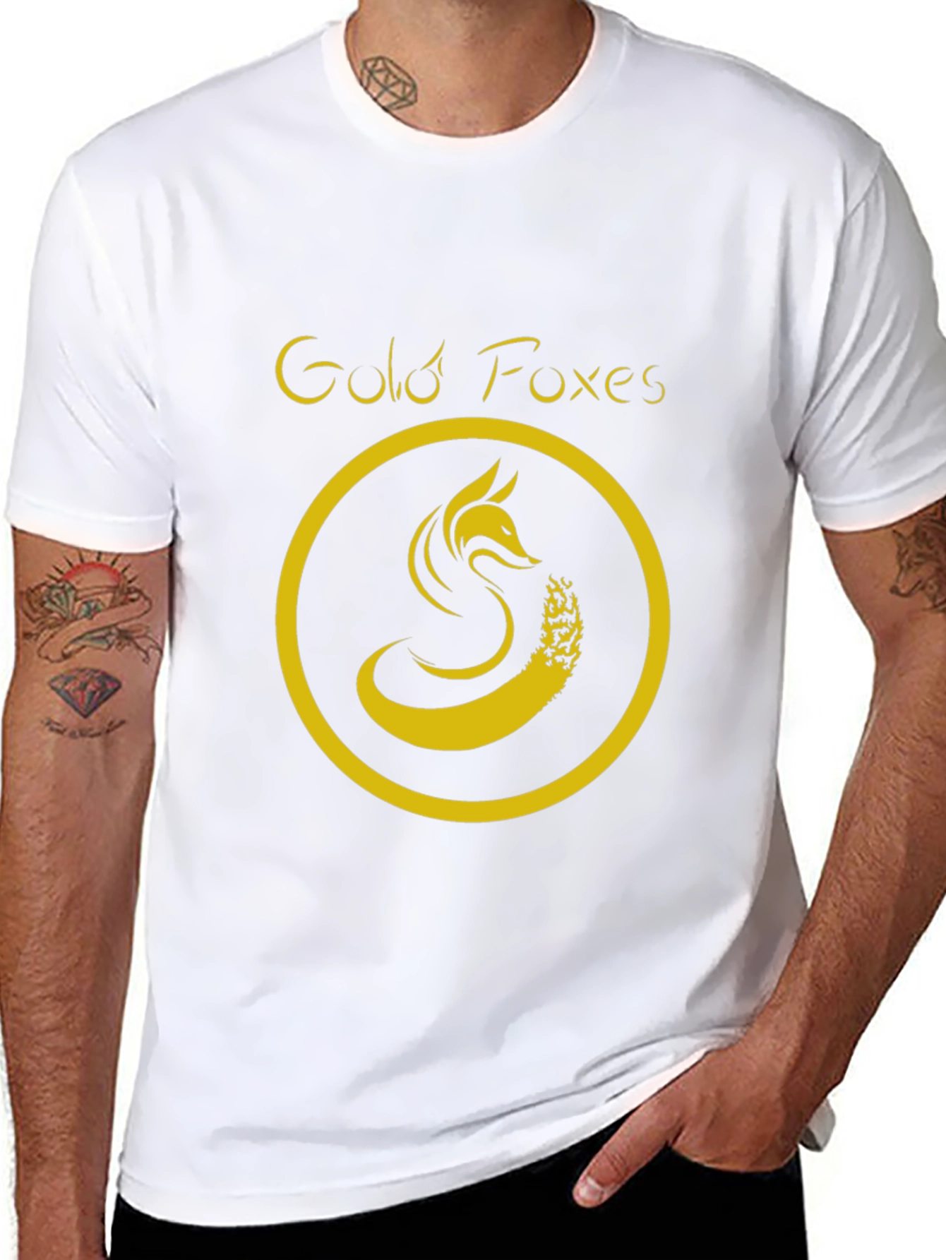 Gold Foxes Black T-Shirt