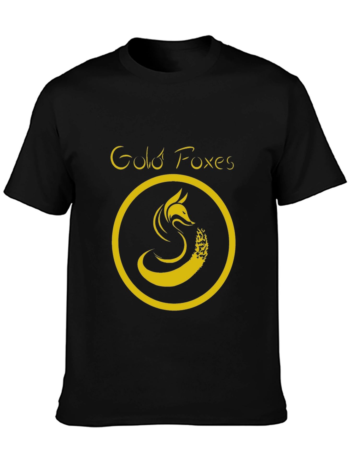 Gold Foxes Black T-Shirt