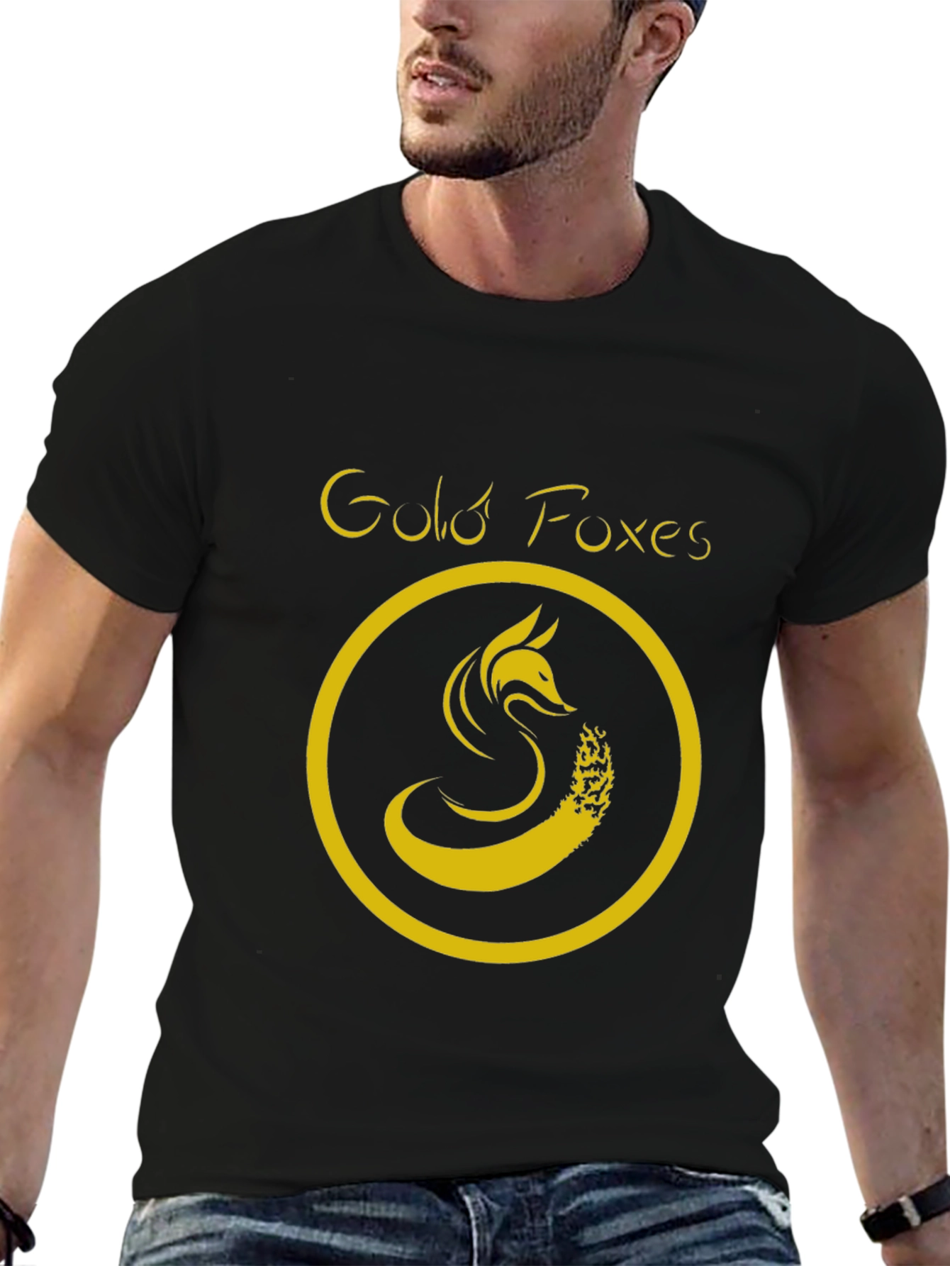 Gold Foxes Black T-Shirt