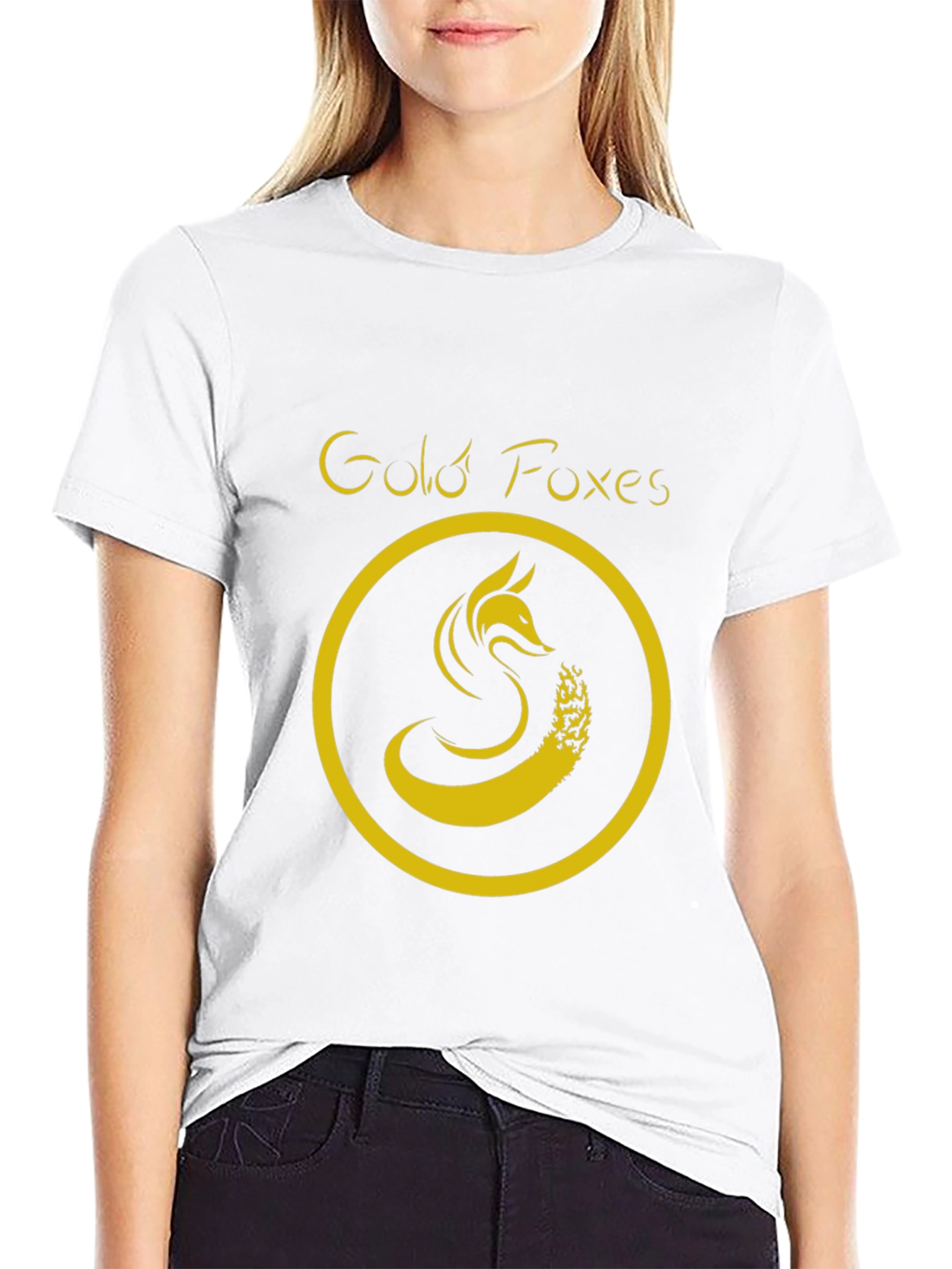 Gold Foxes Black T-Shirt