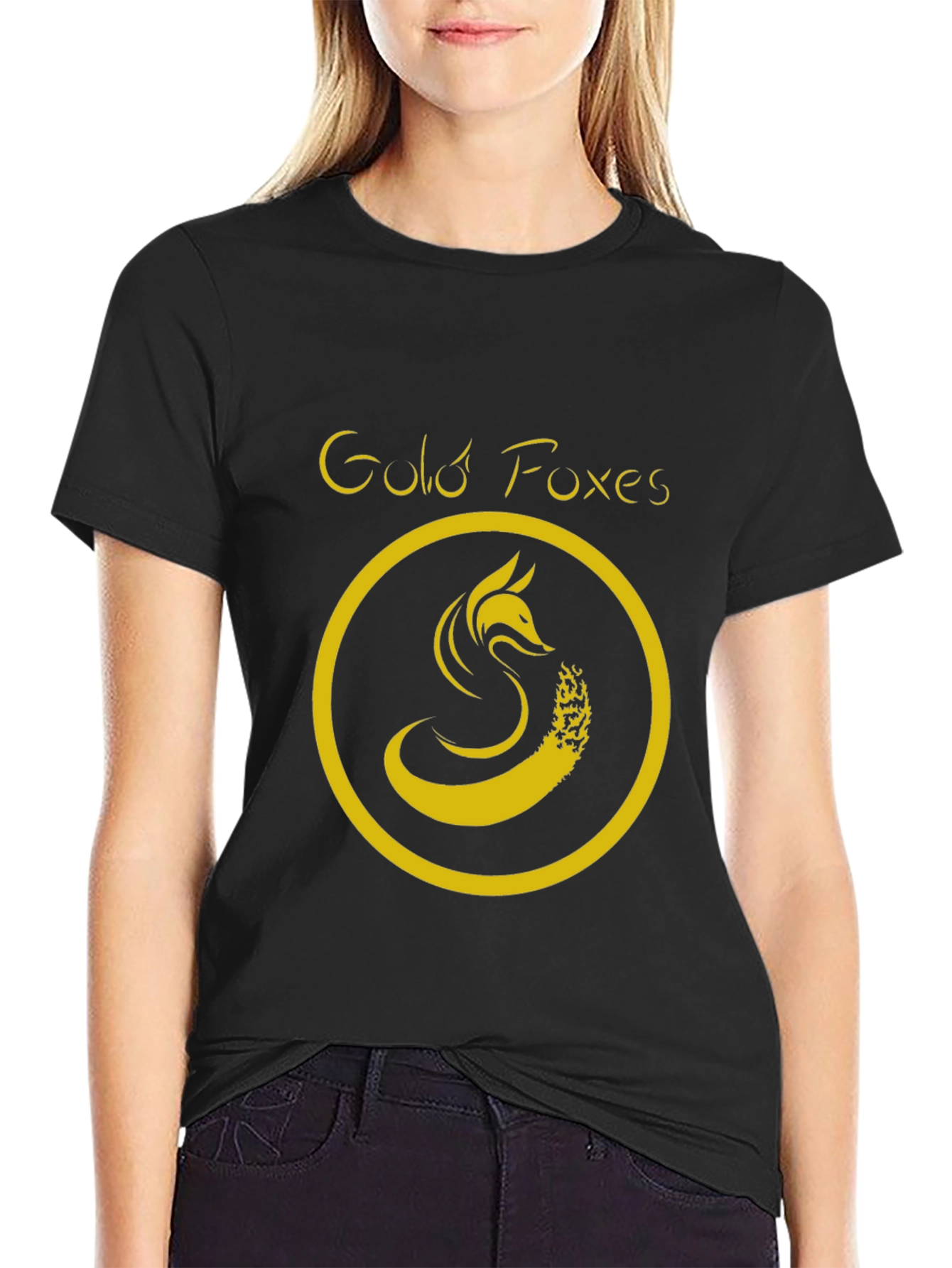 Gold Foxes Black T-Shirt