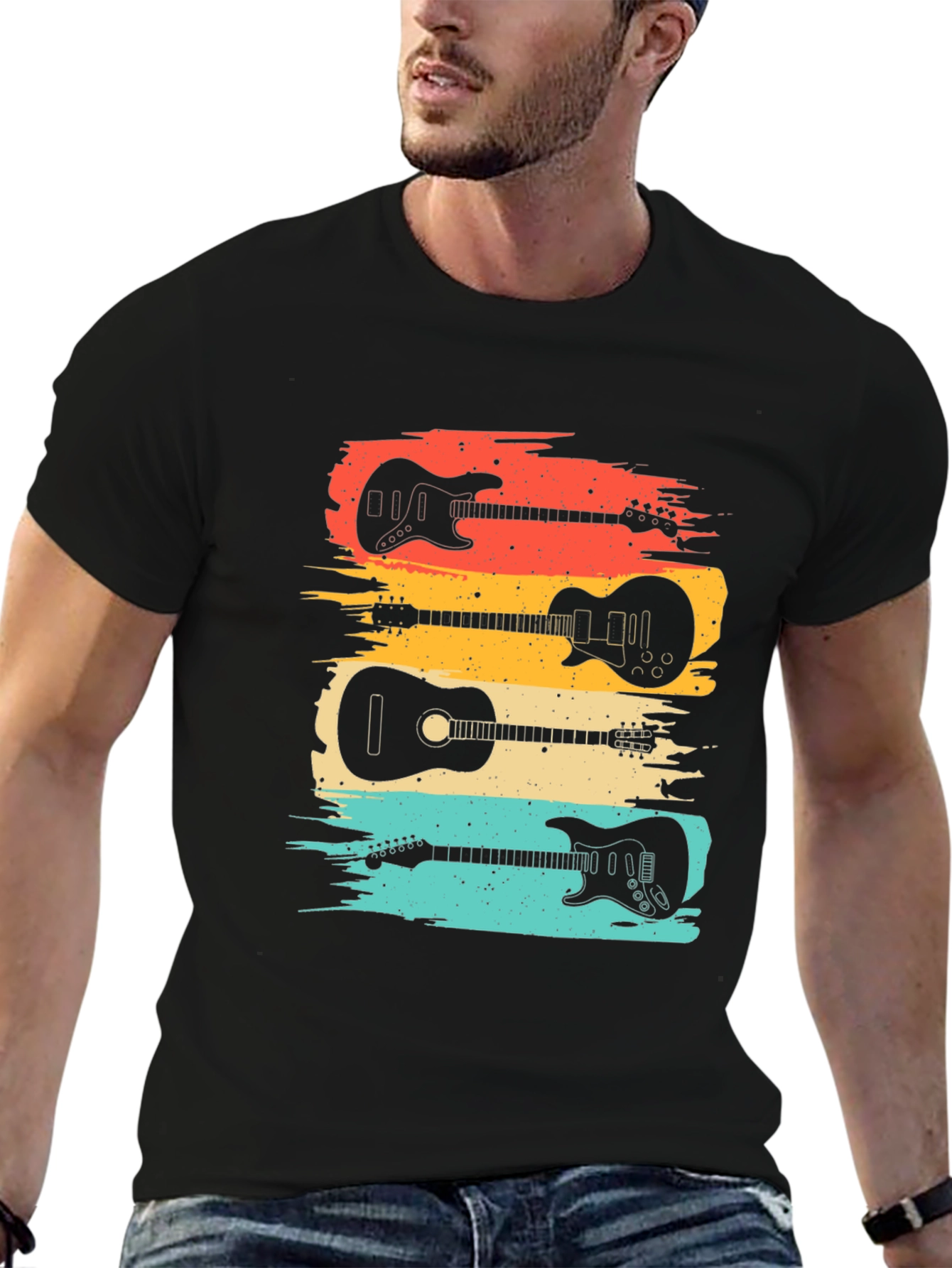 Retro Guitar Lover T-Shirt: Classic Music Tee
