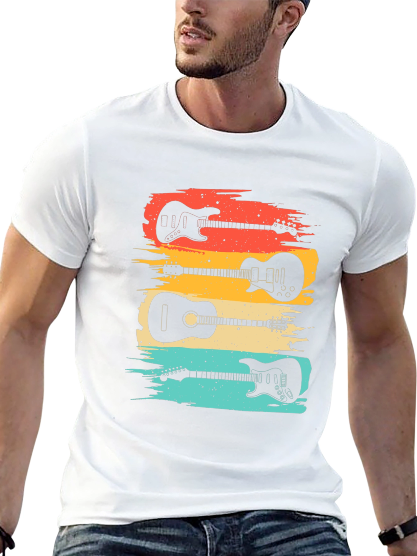 Retro Guitar Lover T-Shirt: Classic Music Tee