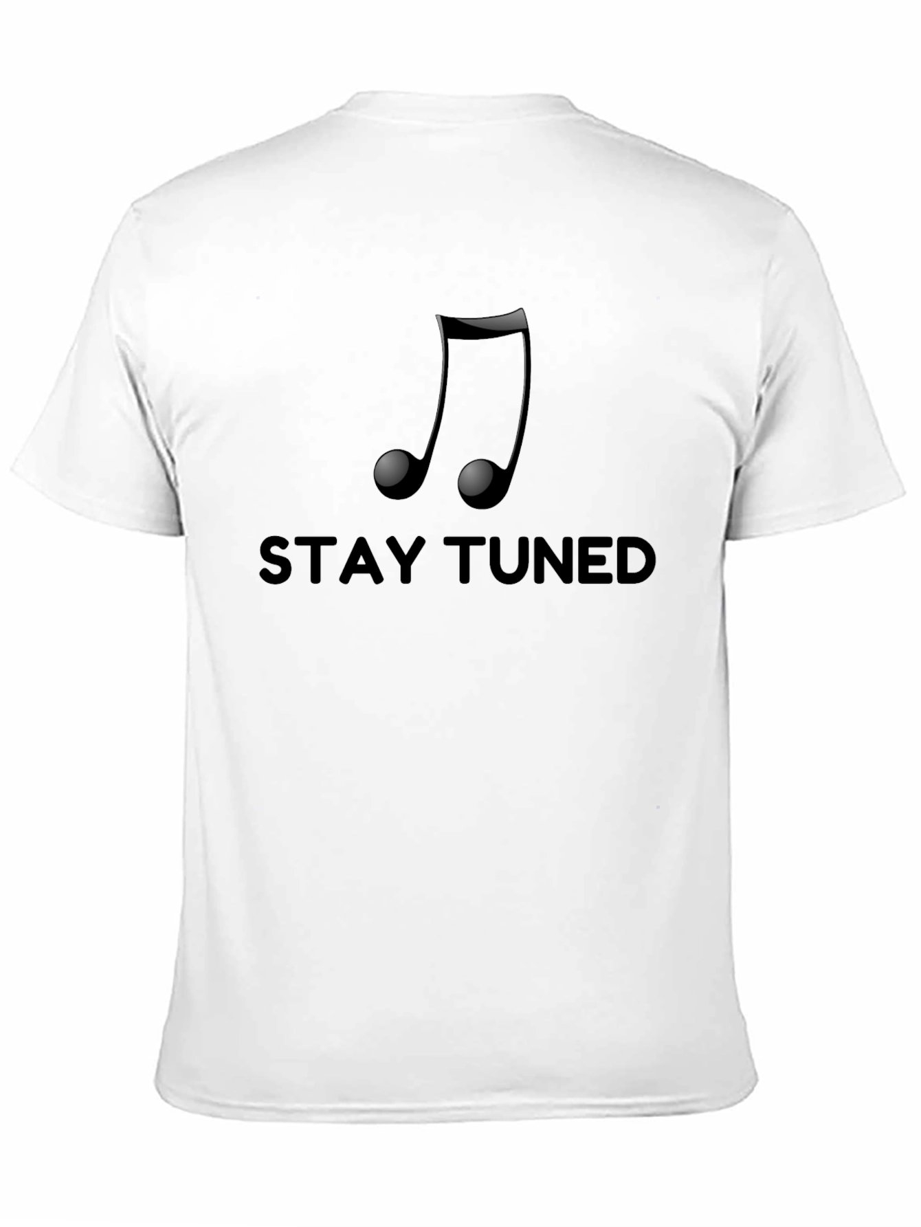 Stay Tuned Music Note Black T-Shirt
