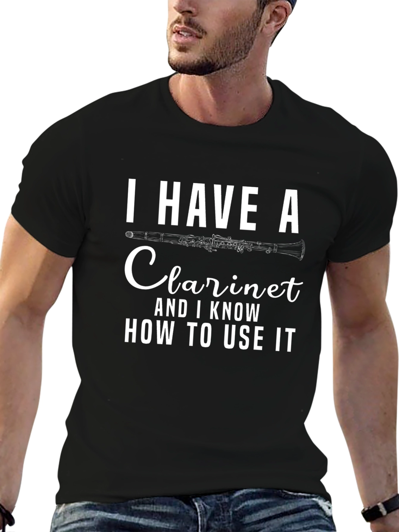 Clarinet Player Black T-Shirt - Musician Gift