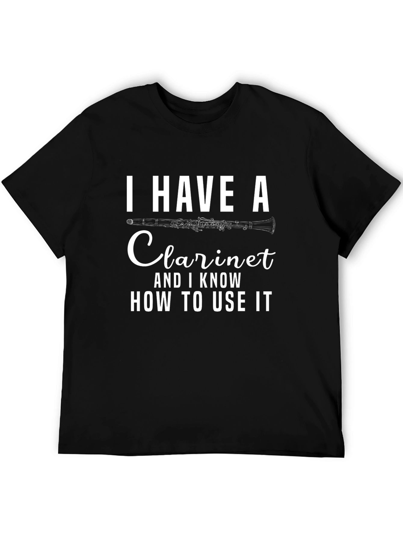 Clarinet Player Black T-Shirt - Musician Gift