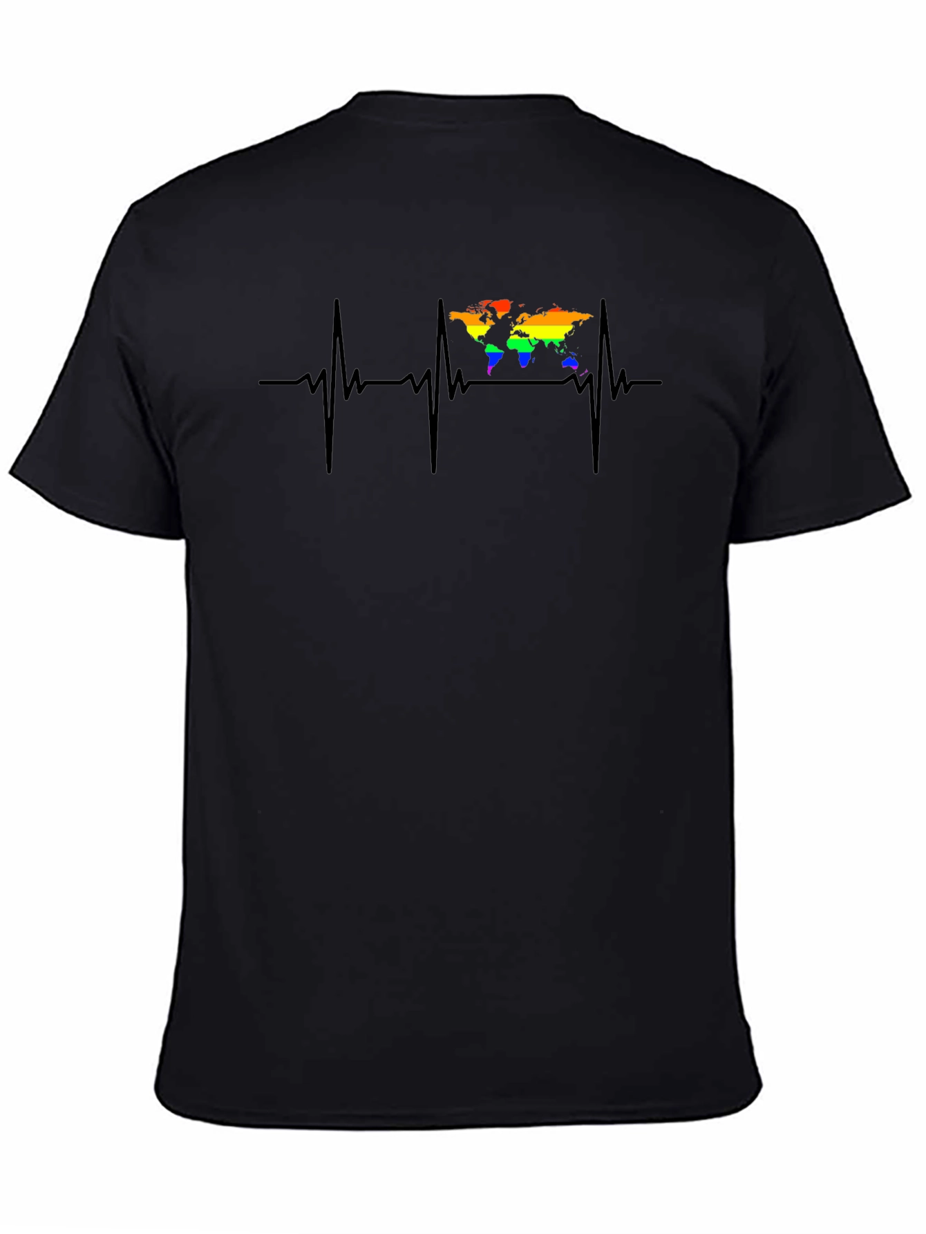 LGBT Heartbeat World Map T-Shirt