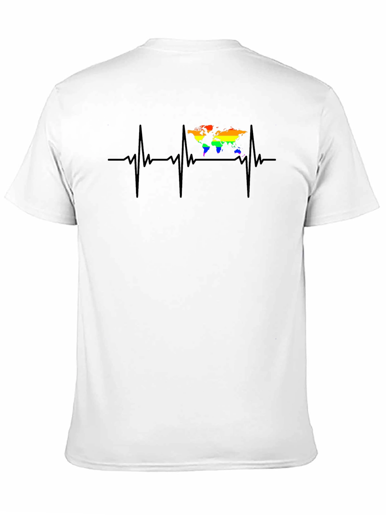 LGBT Heartbeat World Map T-Shirt