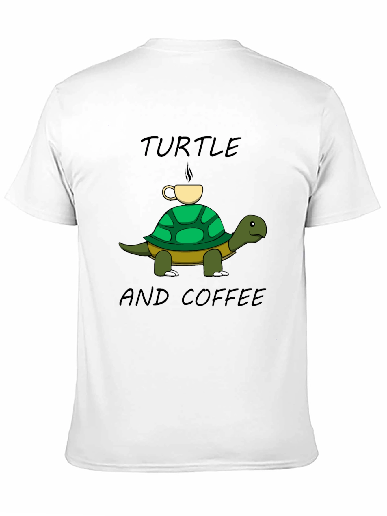 Turtle and Coffee Graphic Tee - Unisex Cotton T-Shirt