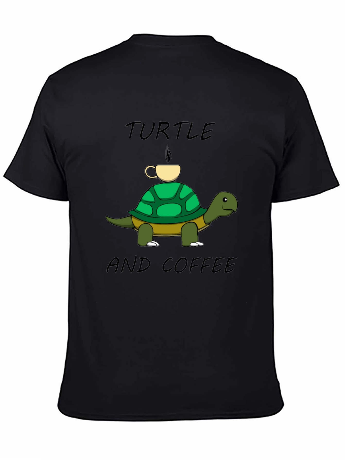 Turtle and Coffee Graphic Tee - Unisex Cotton T-Shirt