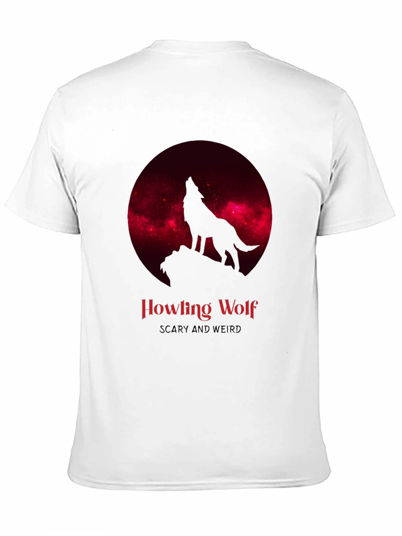 Howling Wolf Scary Weird Graphic Tee
