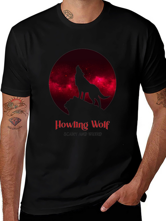 Howling Wolf Scary Weird Graphic Tee