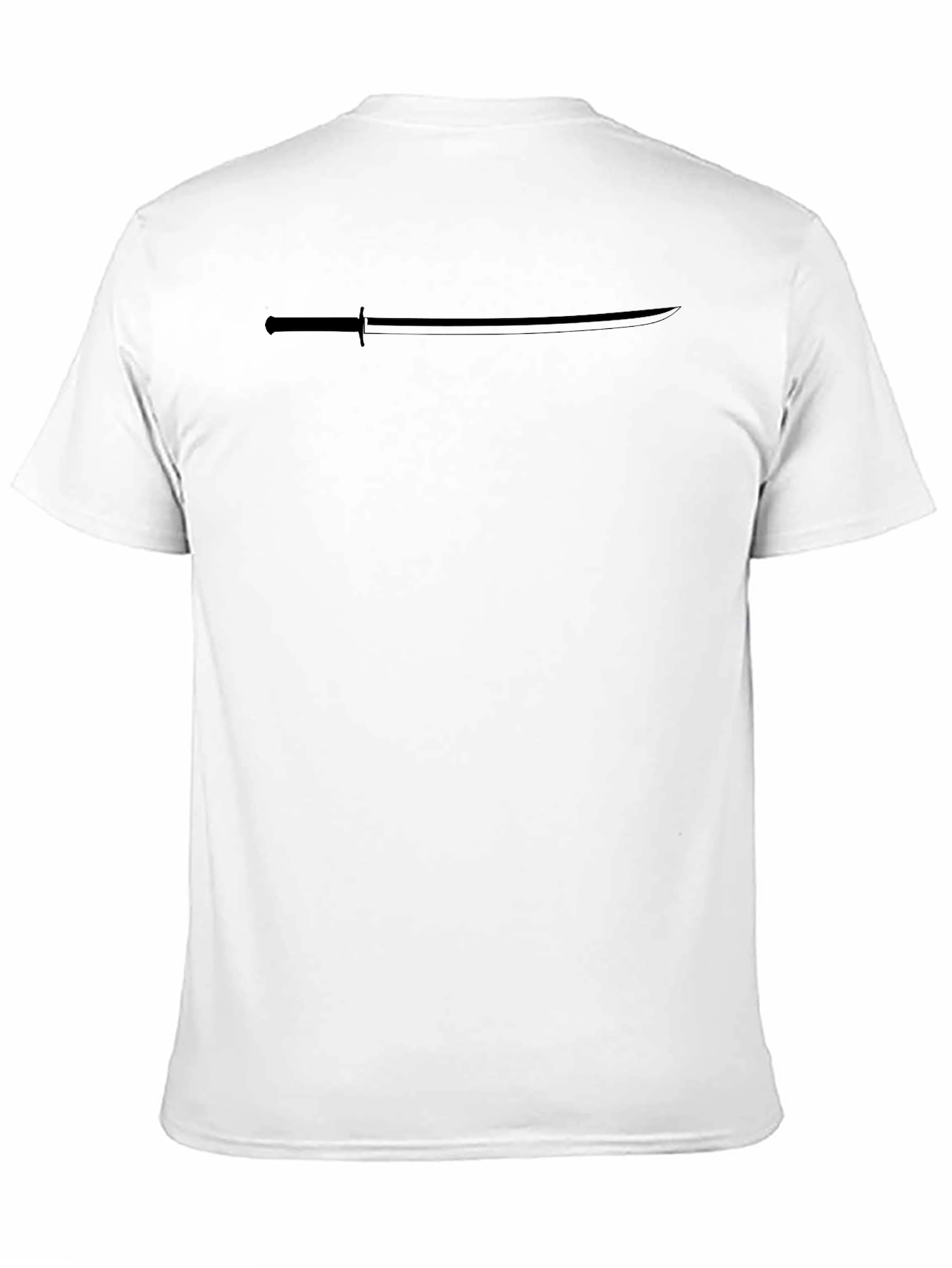 Mens Black Katana Graphic Tee - Casual Cool