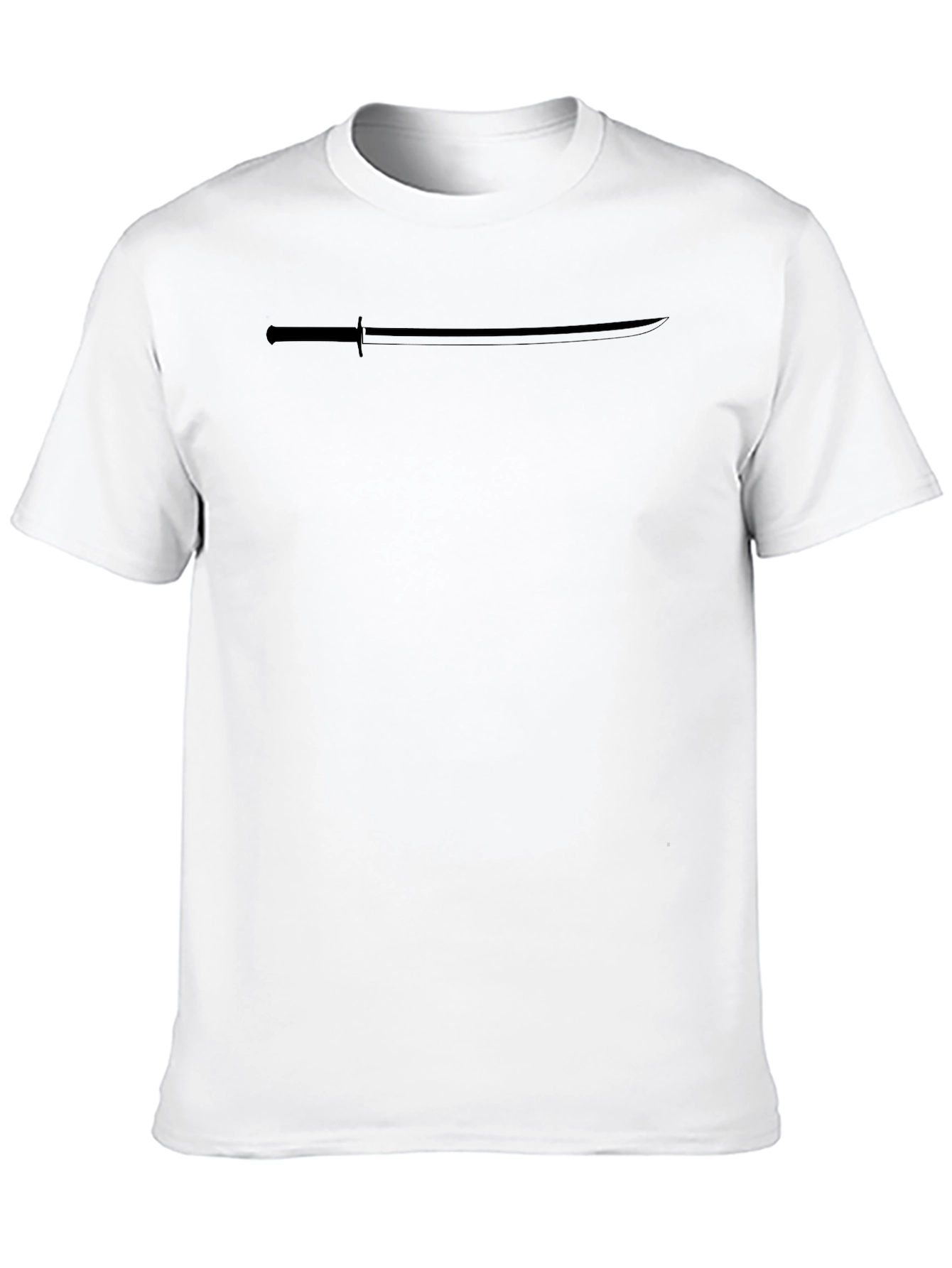 Mens Black Katana Graphic Tee - Casual Cool