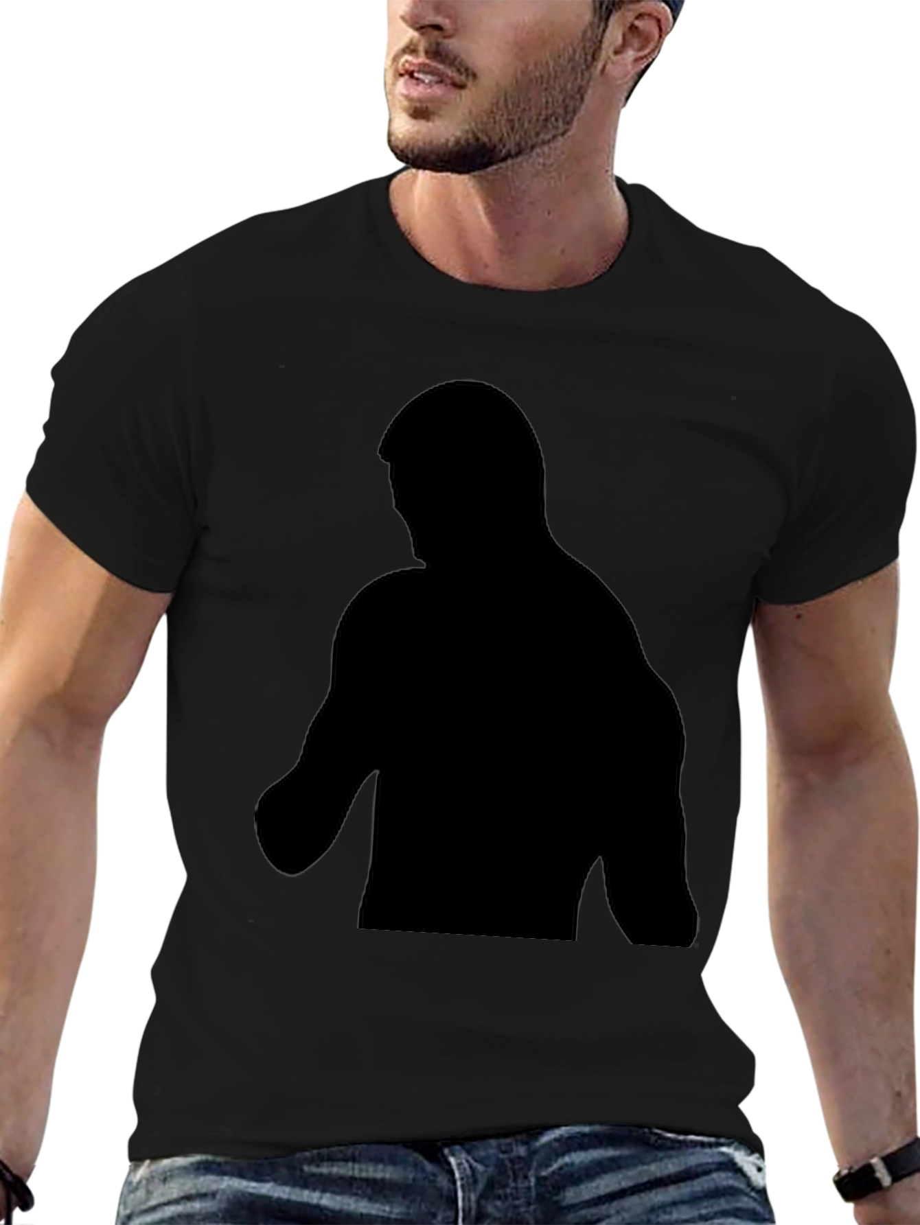 Silhouette Graphic Black Tee