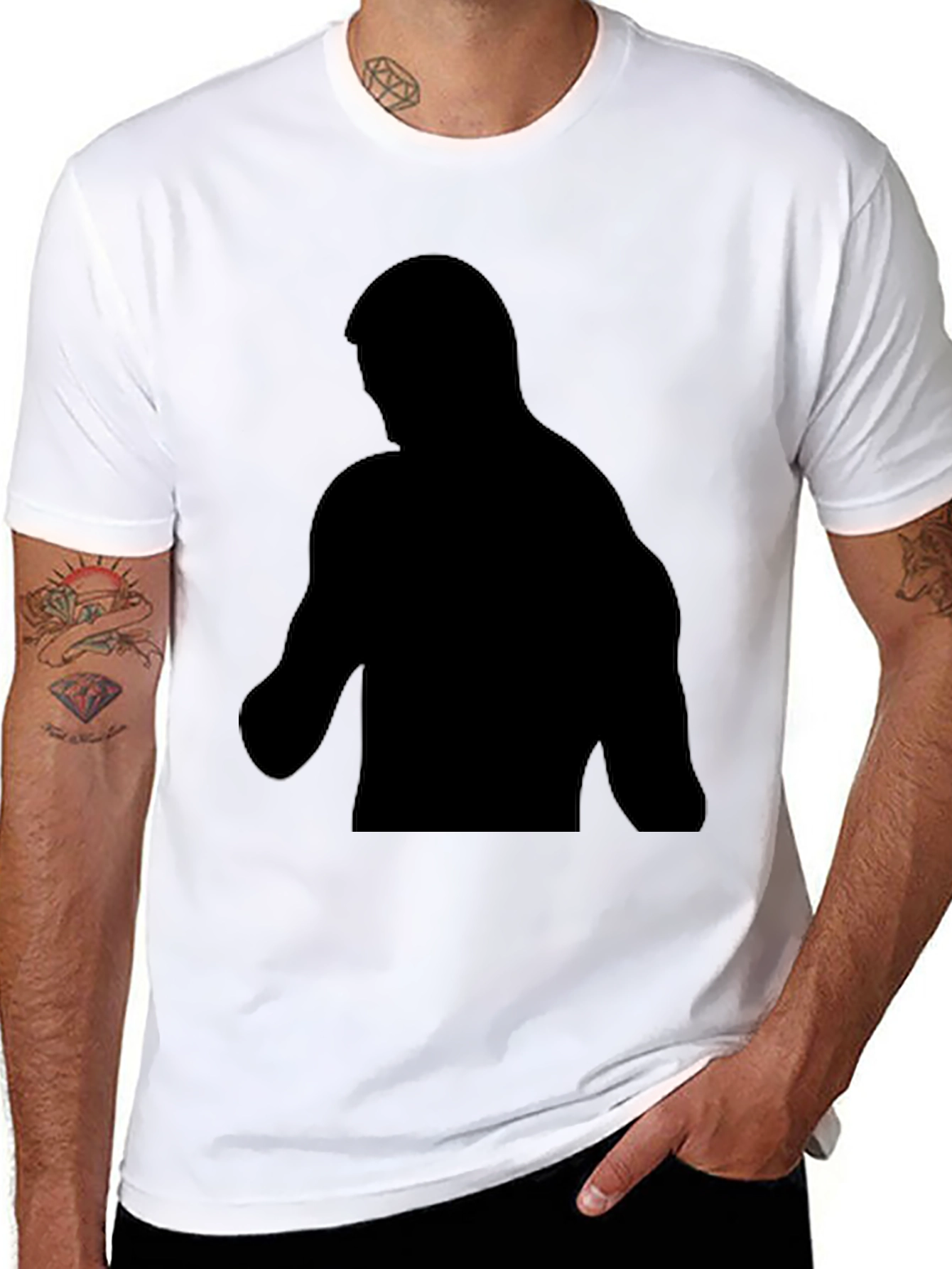 Silhouette Graphic Black Tee