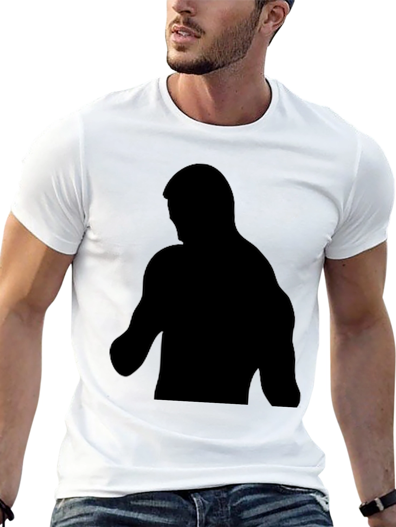 Silhouette Graphic Black Tee