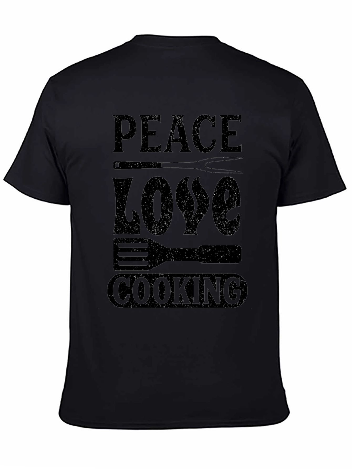 Peace Love Cooking Graphic Tee Shirt