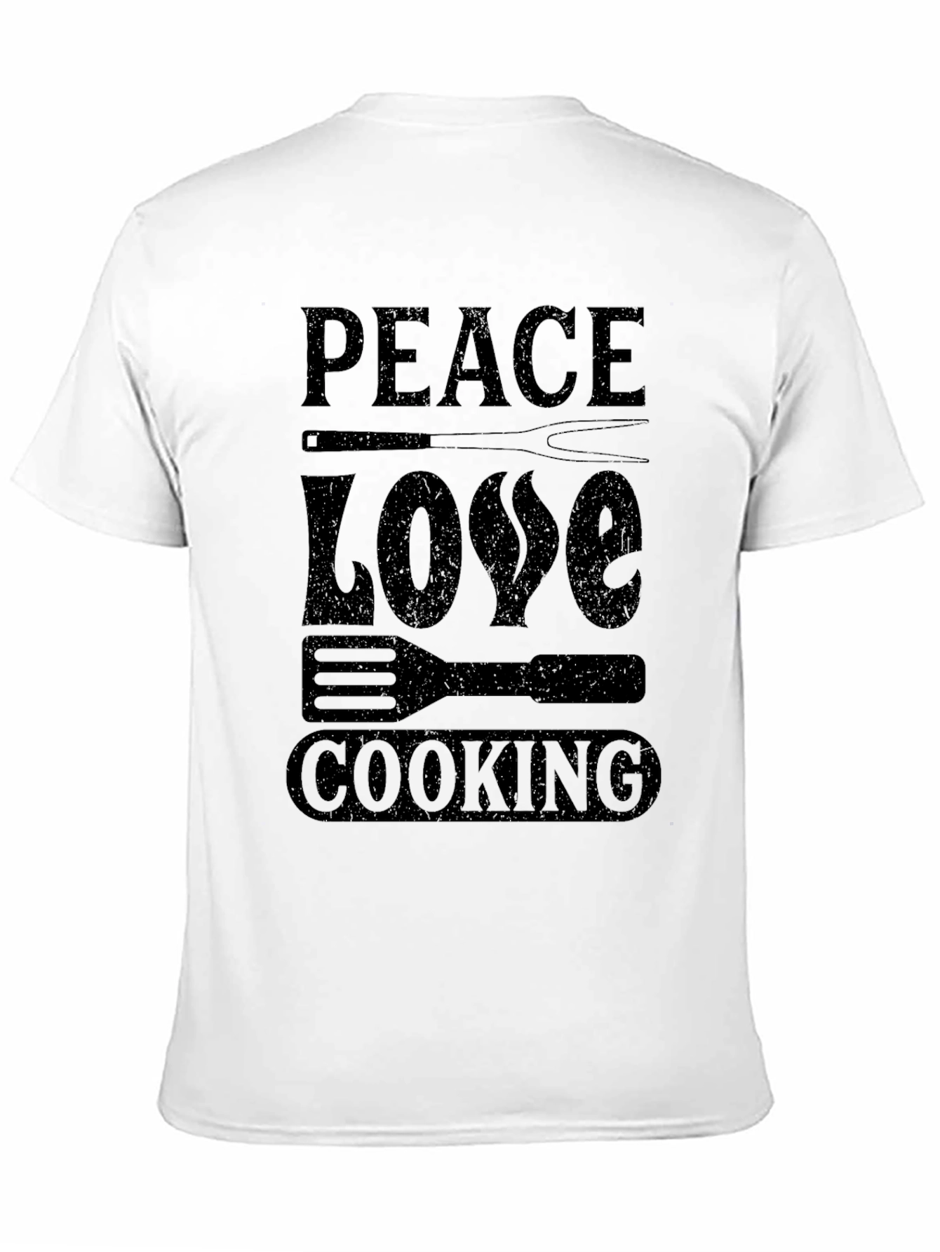 Peace Love Cooking Graphic Tee Shirt