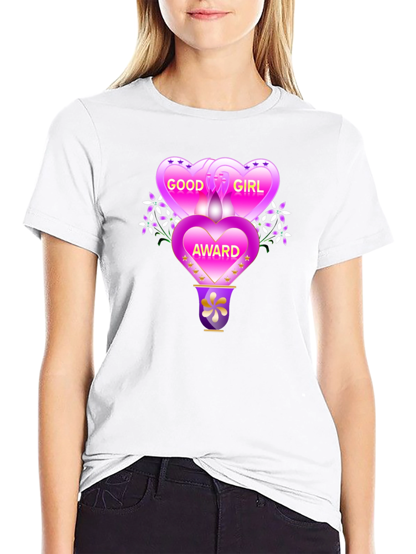 Good Girl Award Graphic Tee - Novelty T-Shirt
