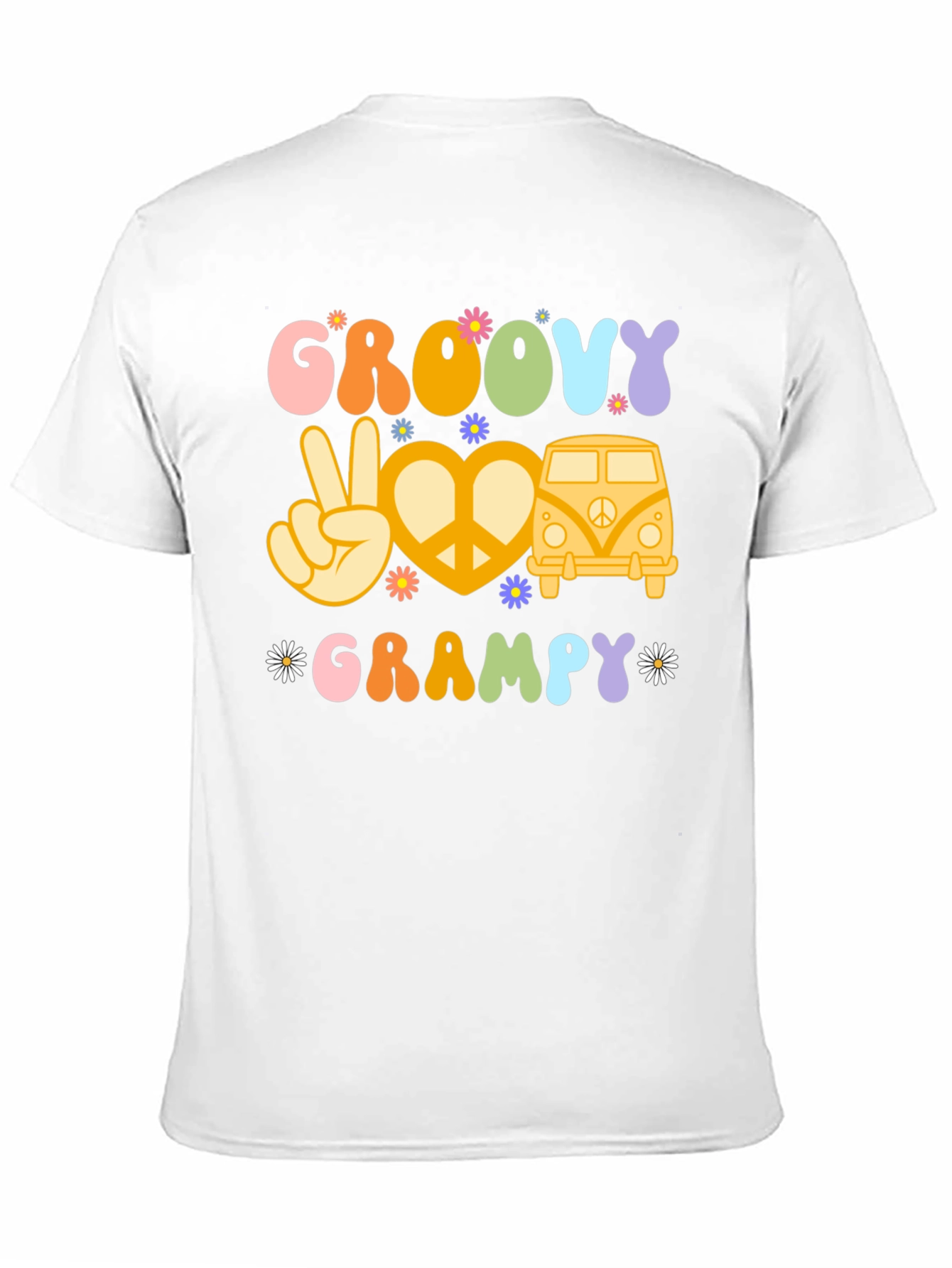 Groovy Grampy Hippie Peace T-Shirt