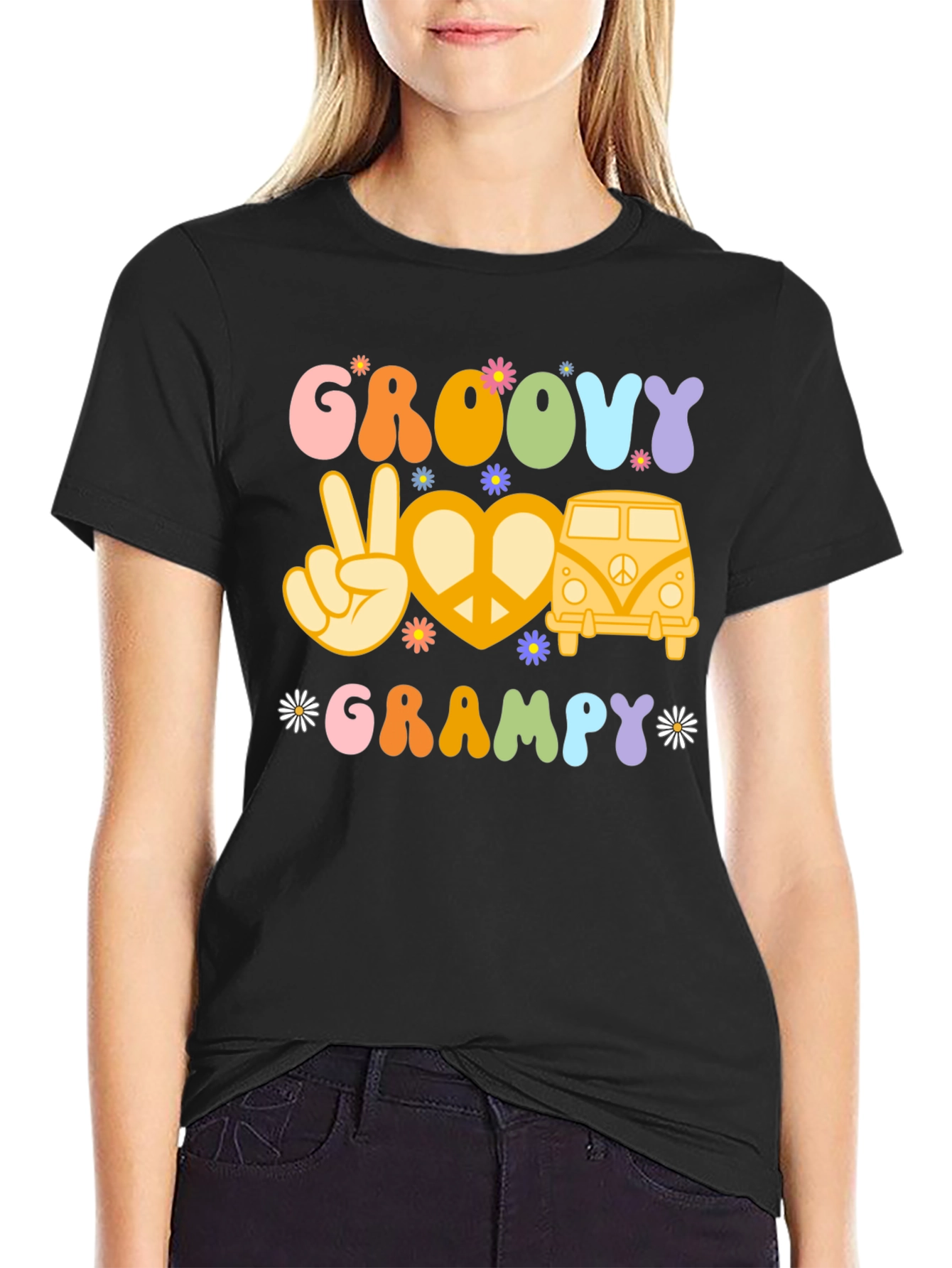 Groovy Grampy Hippie Peace T-Shirt