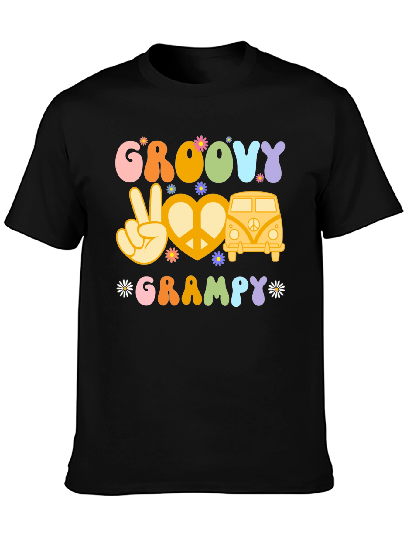 Groovy Grampy Hippie Peace T-Shirt