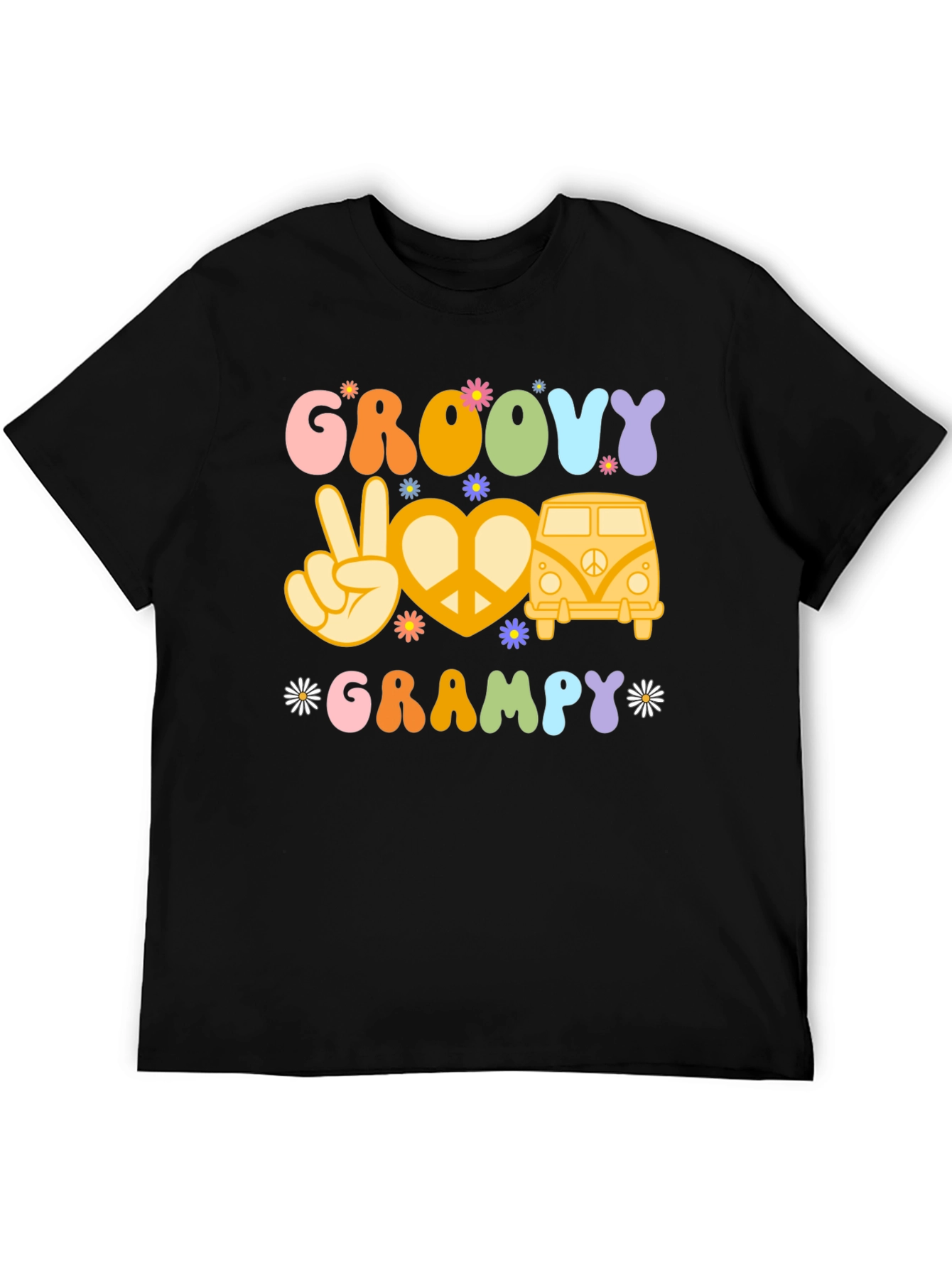 Groovy Grampy Hippie Peace T-Shirt