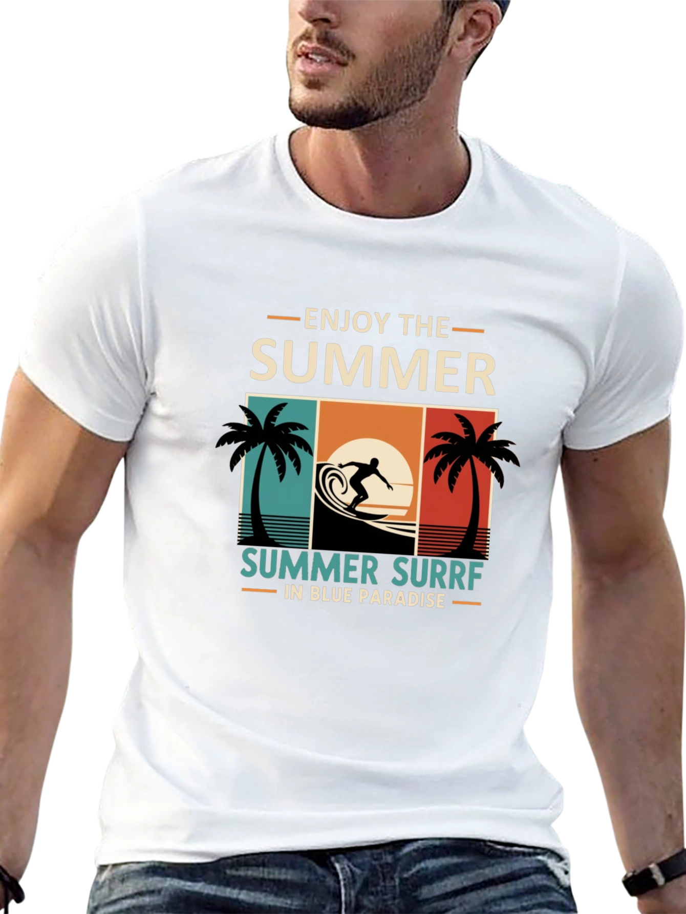 Summer Surf T-Shirt - Enjoy The Summer in Paradise