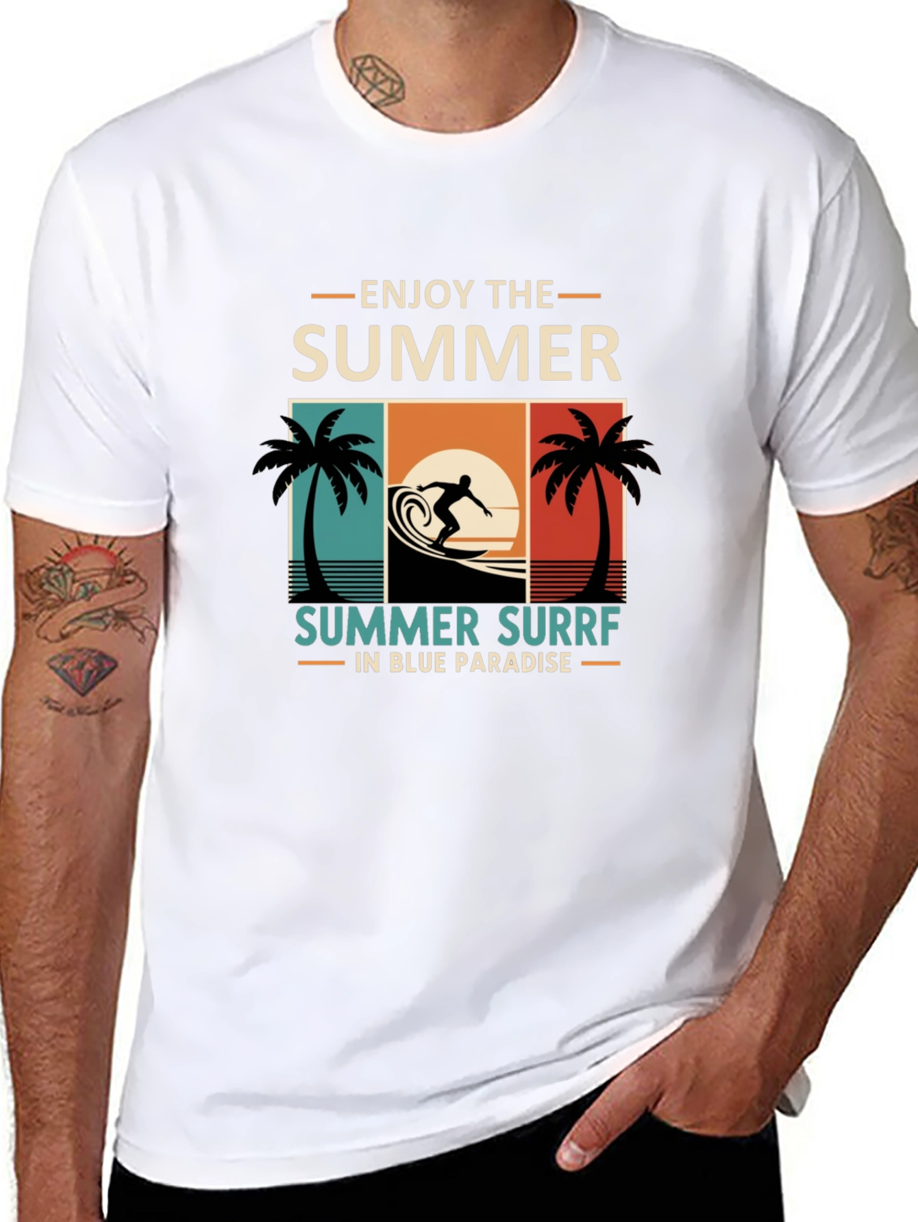 Summer Surf T-Shirt - Enjoy The Summer in Paradise