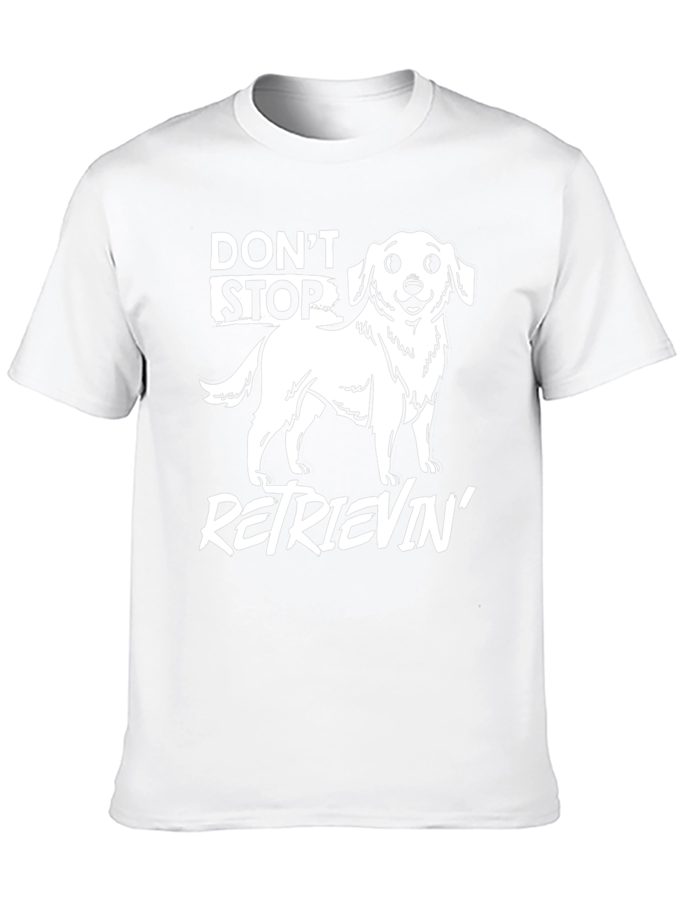 Dont Stop Retrievin Dog Graphic Tee - Black
