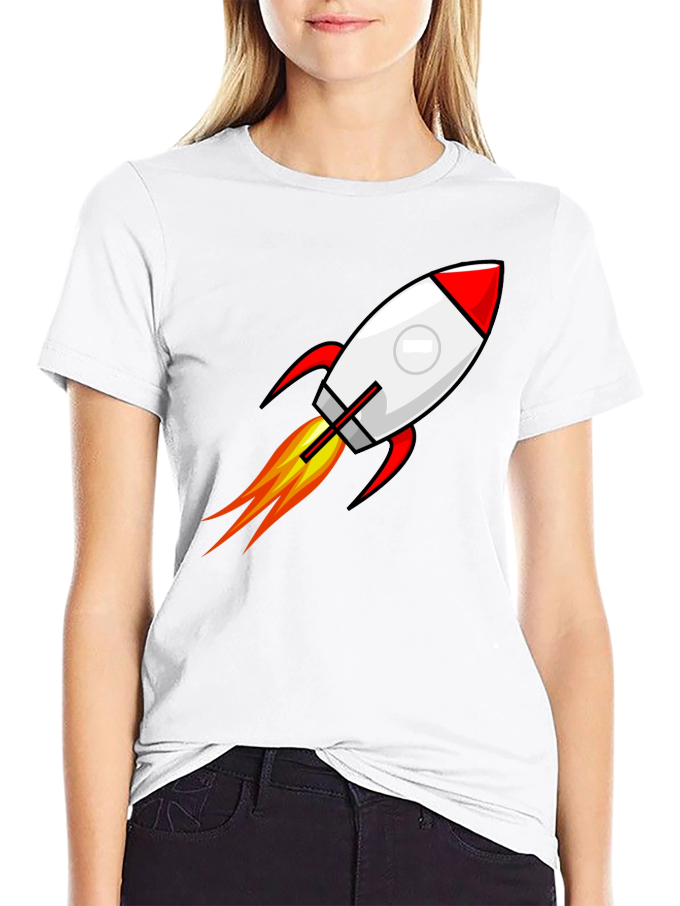 Rocket Launch Graphic Black T-Shirt