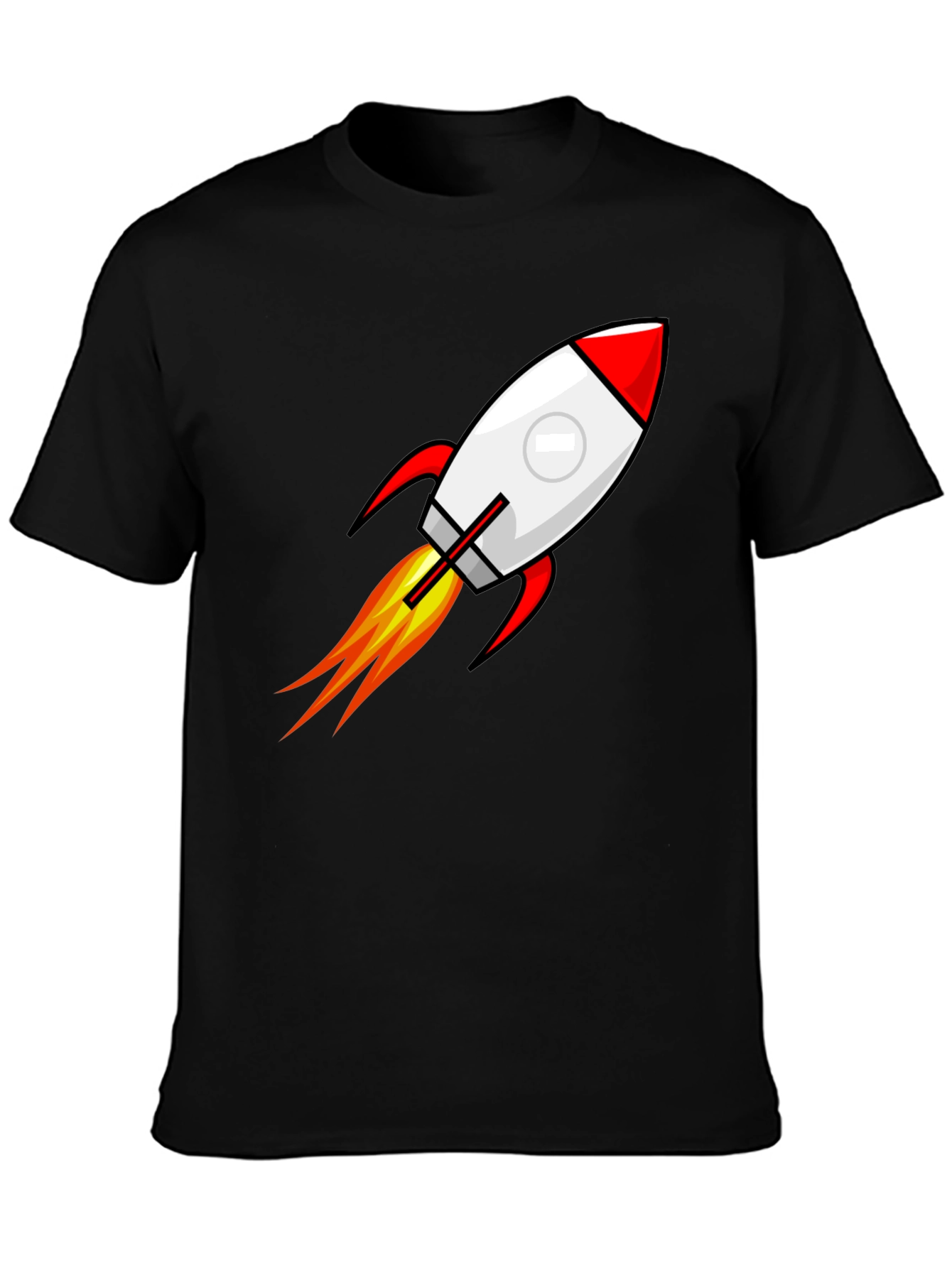 Rocket Launch Graphic Black T-Shirt