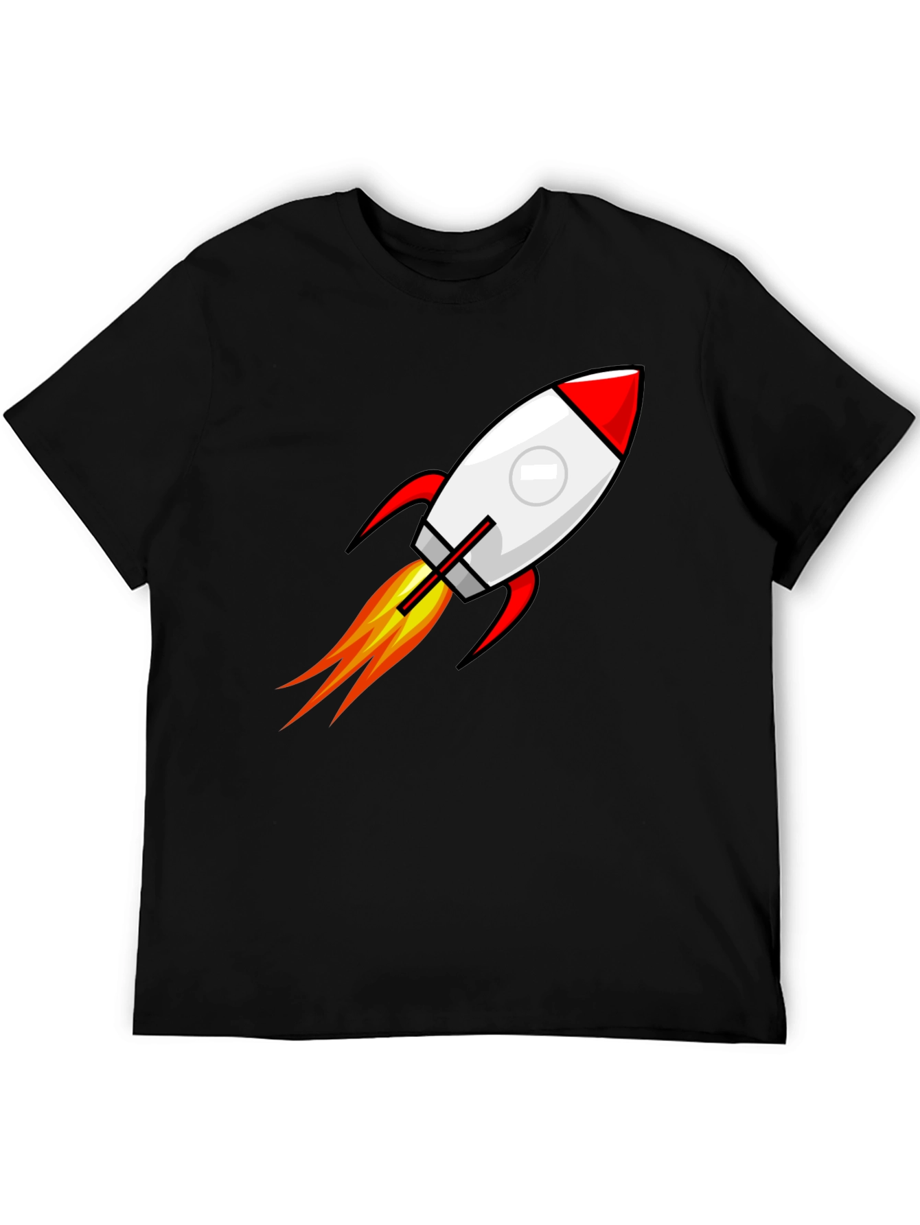 Rocket Launch Graphic Black T-Shirt