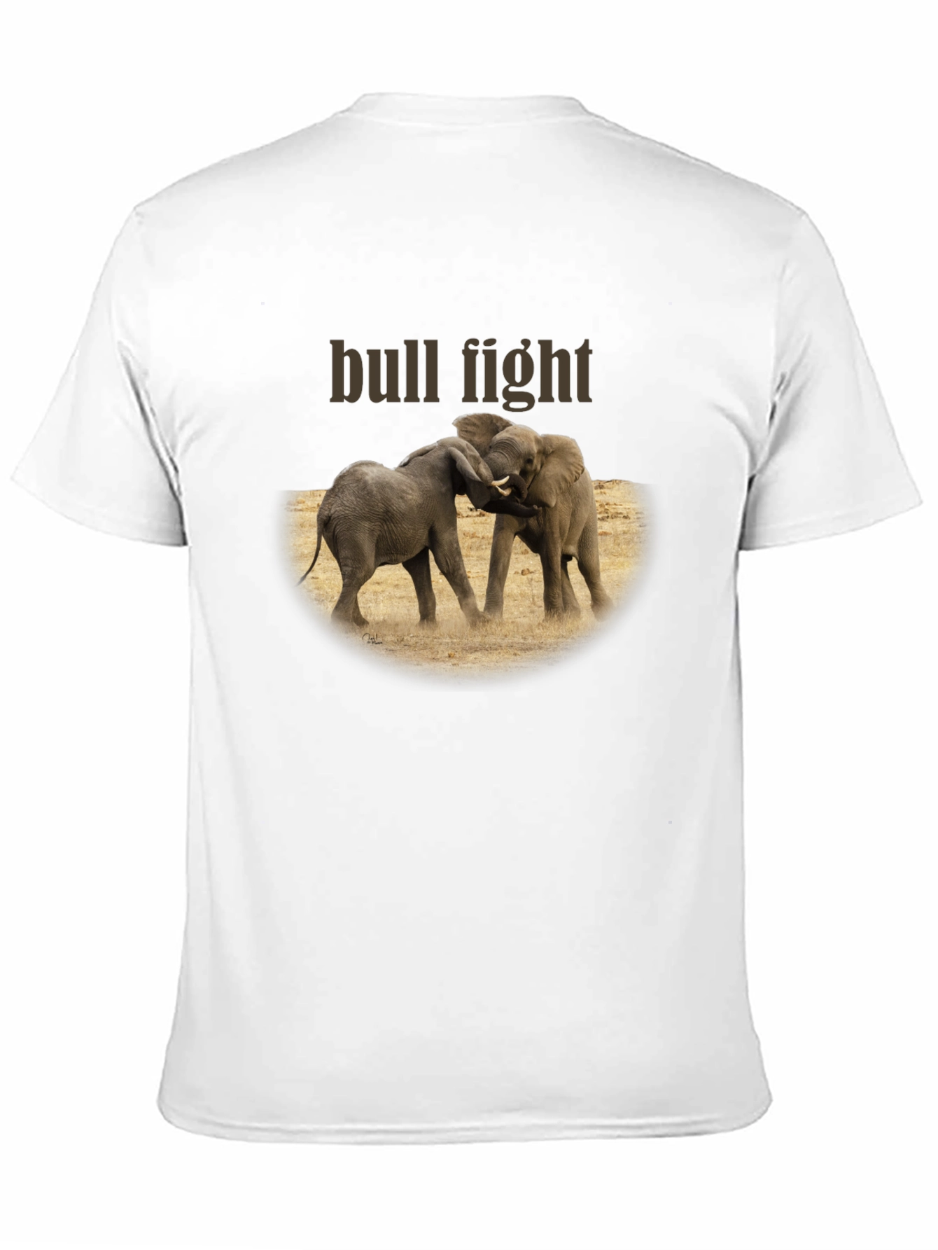 Elephant Bull Fight Graphic T-Shirt