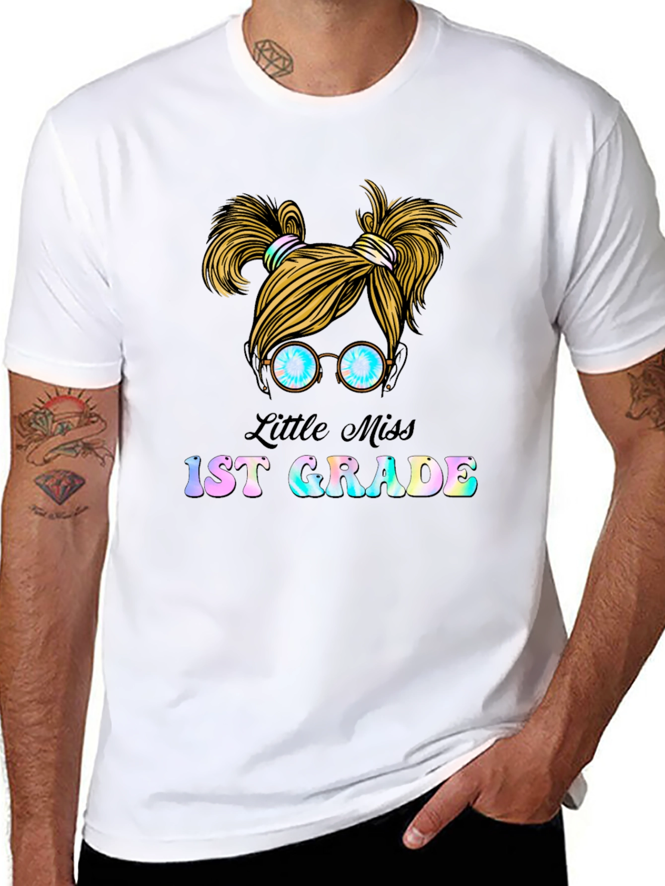 Little Miss 1st Grade Black T-Shirt