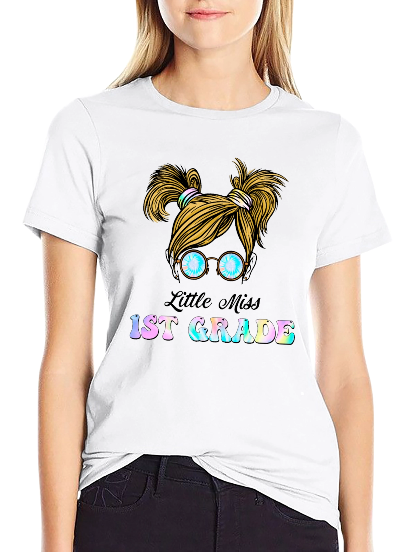 Little Miss 1st Grade Black T-Shirt
