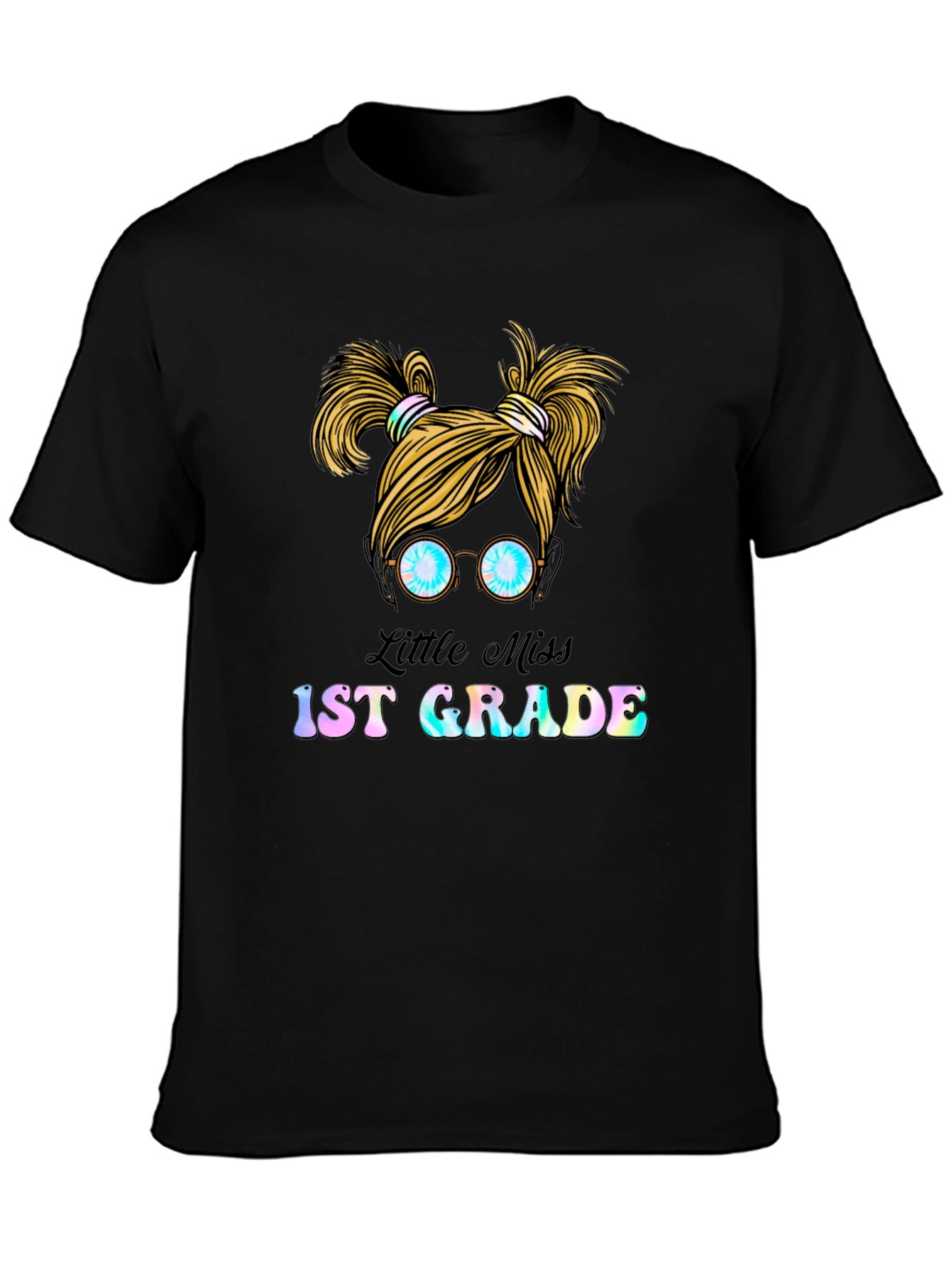 Little Miss 1st Grade Black T-Shirt